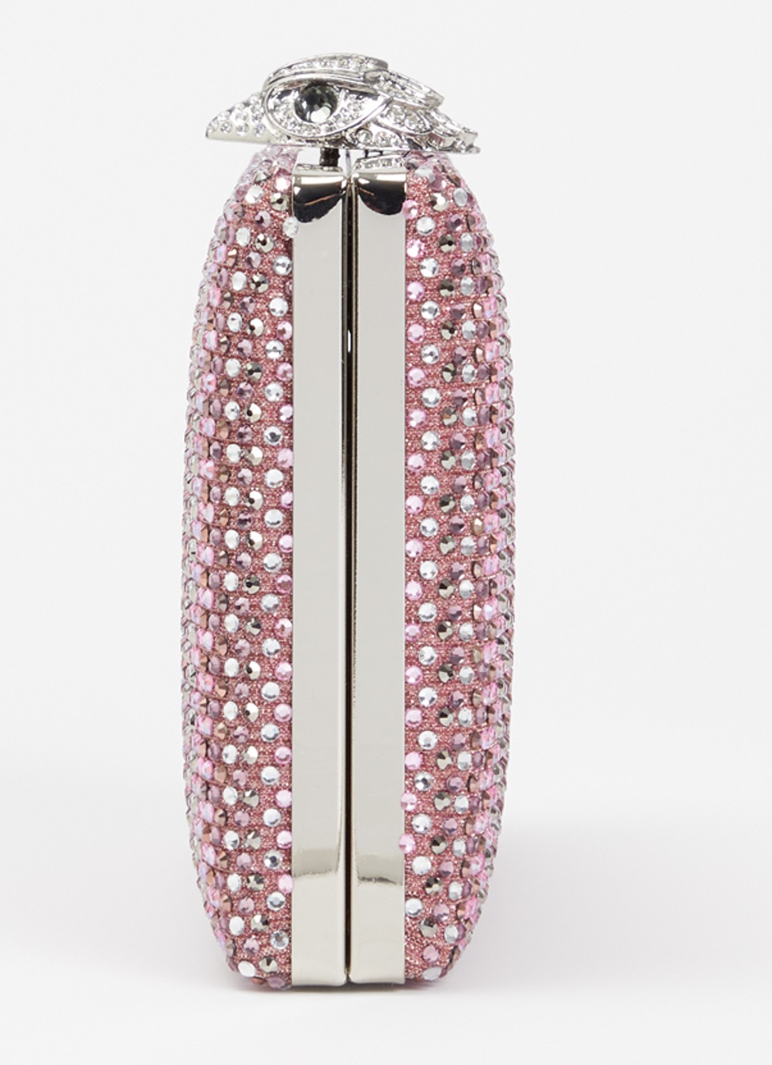 Kurt Geiger Crystal Kensington clutch met strass - detail 3 roze