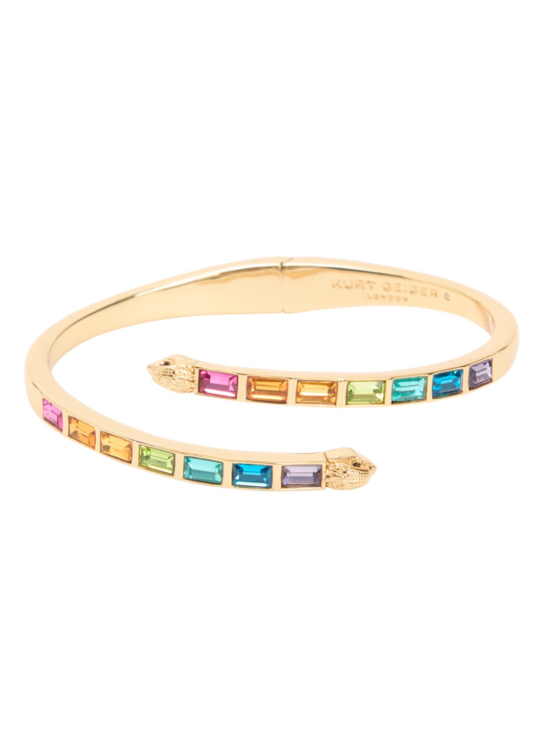 Kurt Geiger Eagle Bagette bangle met kristal - voorkant multicolor