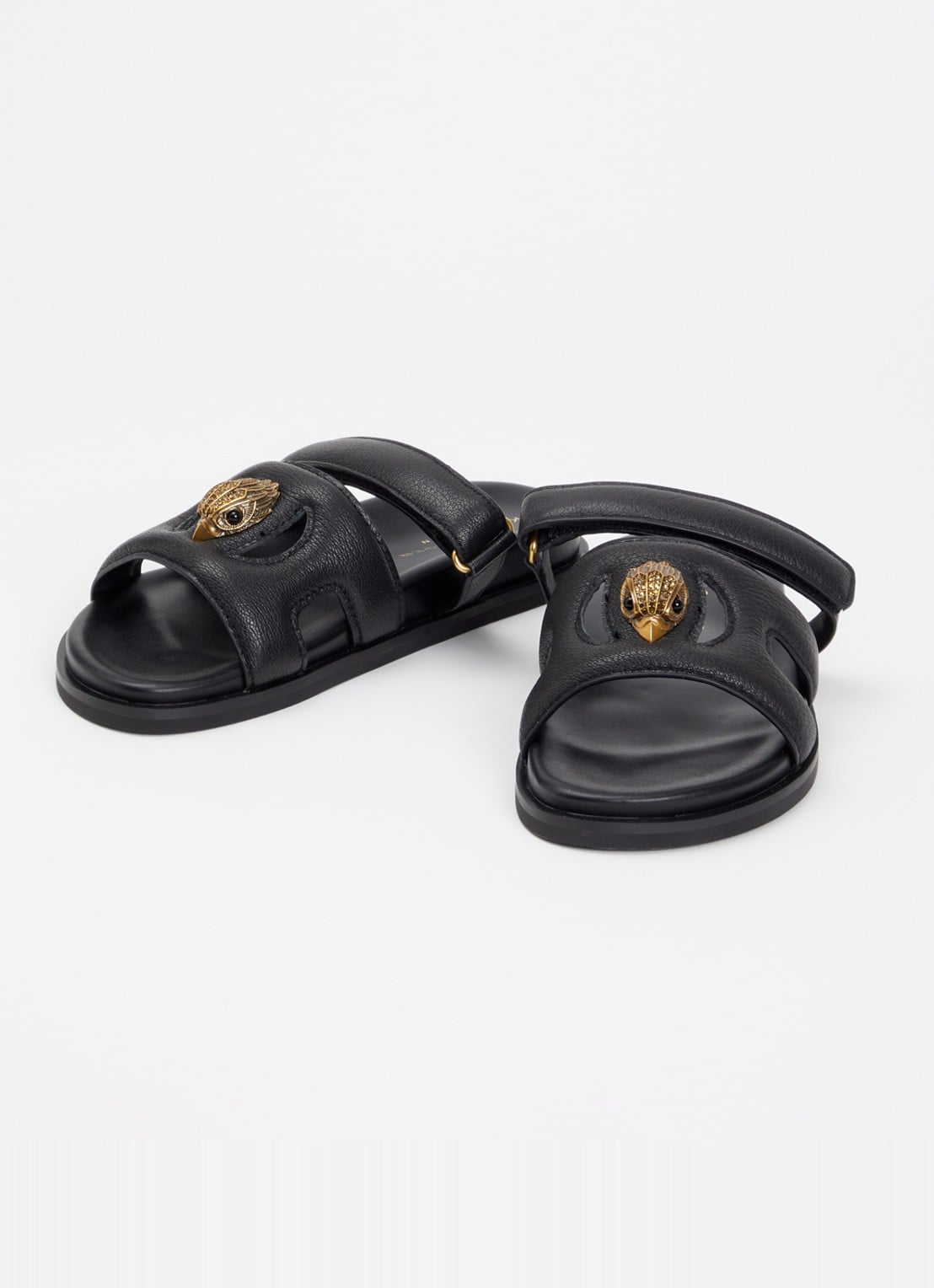 Kurt Geiger Eagle Cut Out slipper van leer - detail 3 zwart