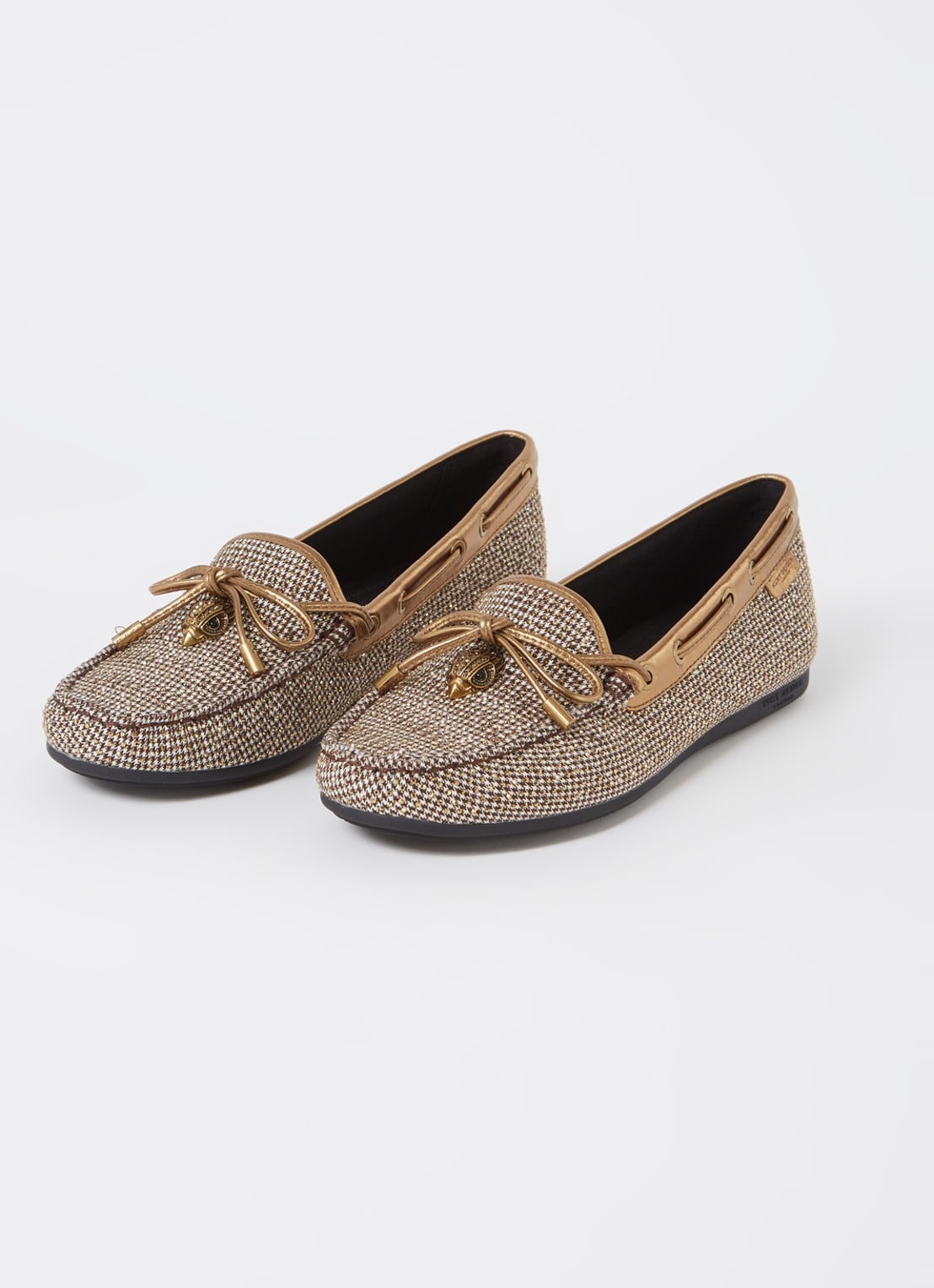 Kurt Geiger Eagle mocassin met leren details en strass - detail 2 beige