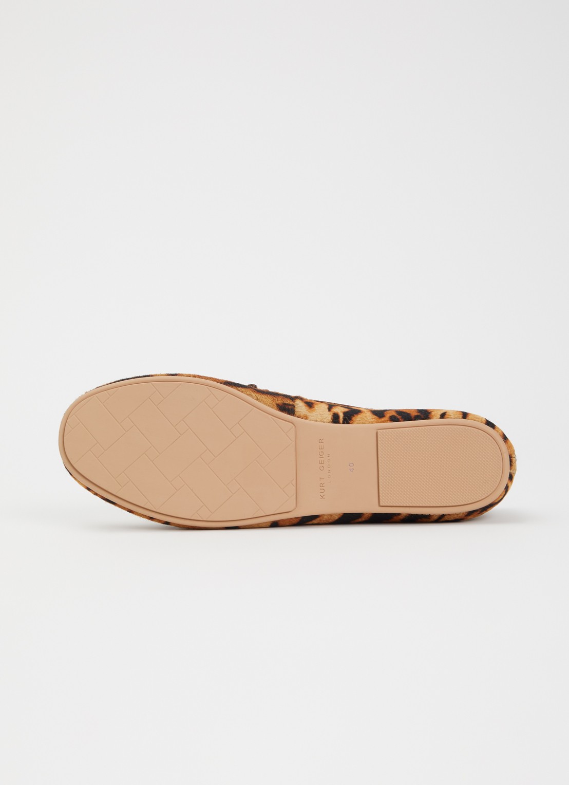 Kurt Geiger Eagle moccasin van leer met dierenprint - detail 5 camel