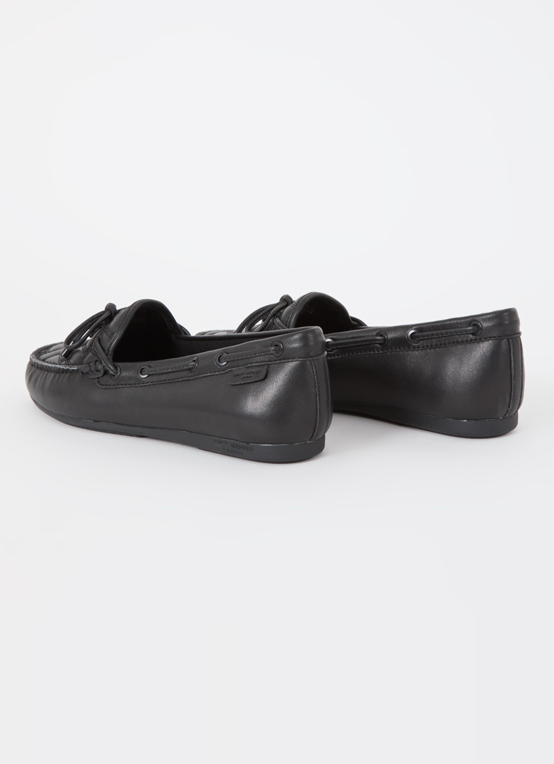 Kurt Geiger Eagle moccasin van leer met quilt patroon - achterkant zwart