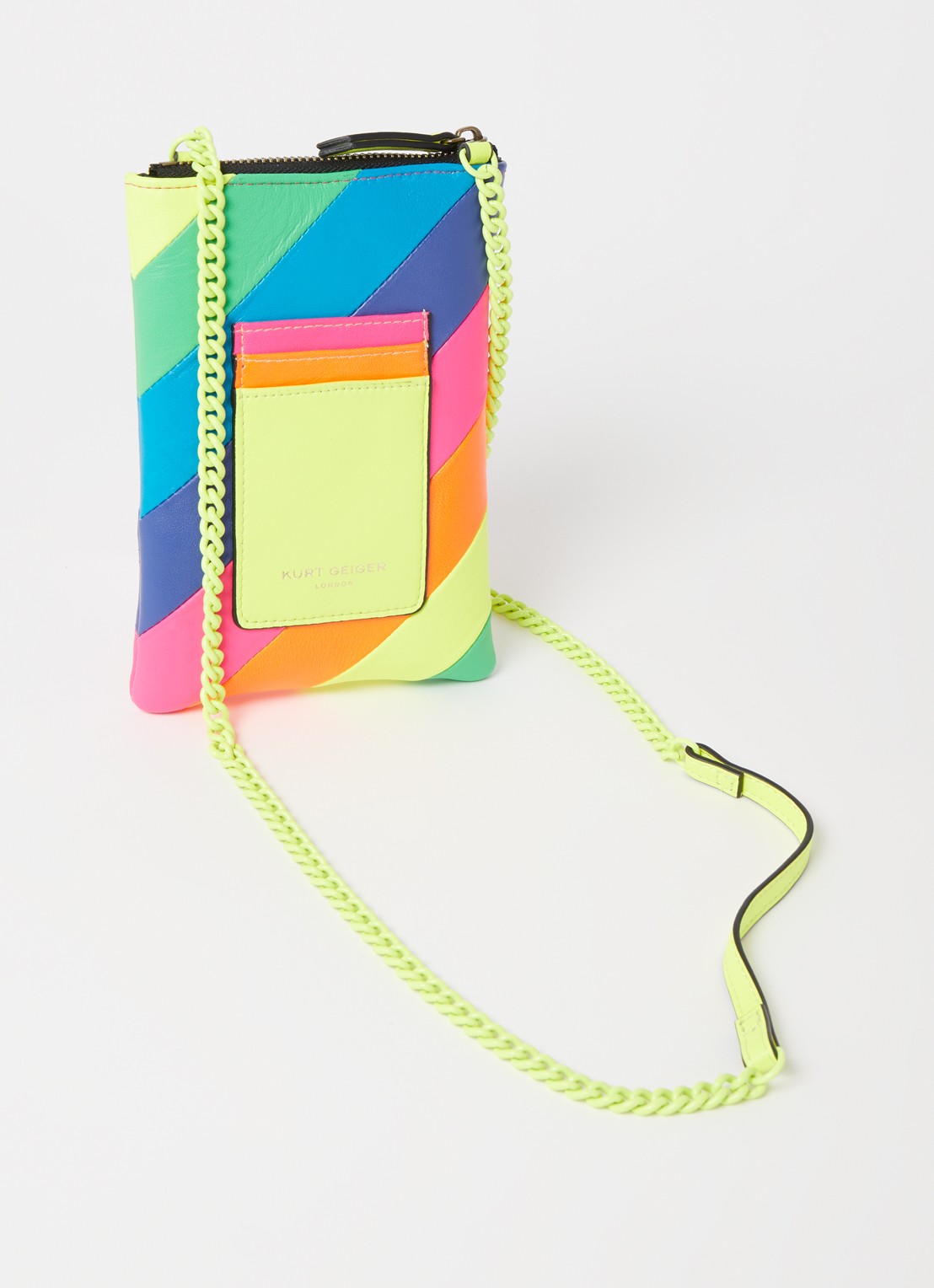 Kurt Geiger Kensington crossbody telefoonhoes van leer - achterkant 4 multicolor