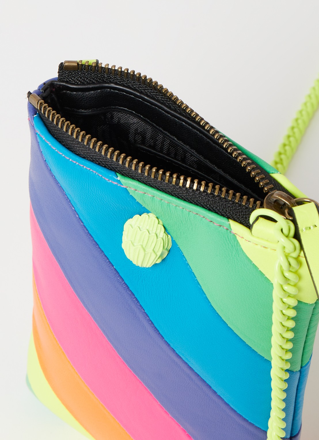 Kurt Geiger Kensington crossbody telefoonhoes van leer - detail 2 multicolor