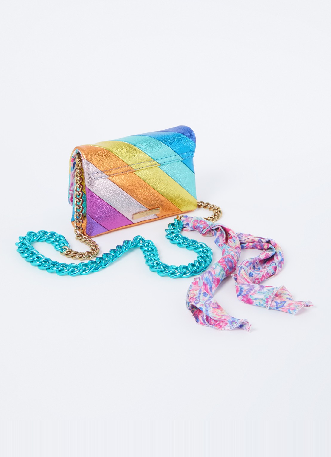 Kurt Geiger Kensington crossbodytas van leer - achterkant multicolor
