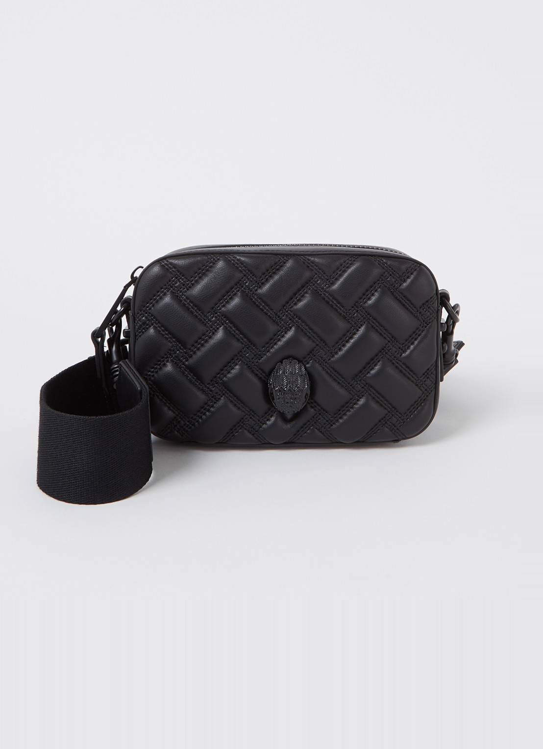 Kurt Geiger Kensington crossbodytas van quilted leer - voorkant zwart