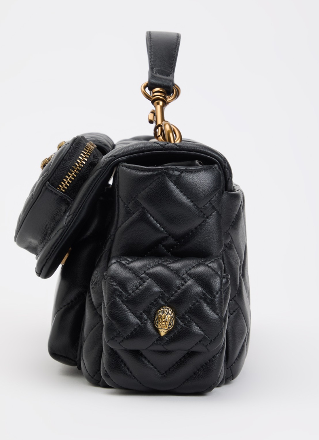 Kurt Geiger Kensington handtas van leer met afneembare schouderriem  - detail 4 zwart