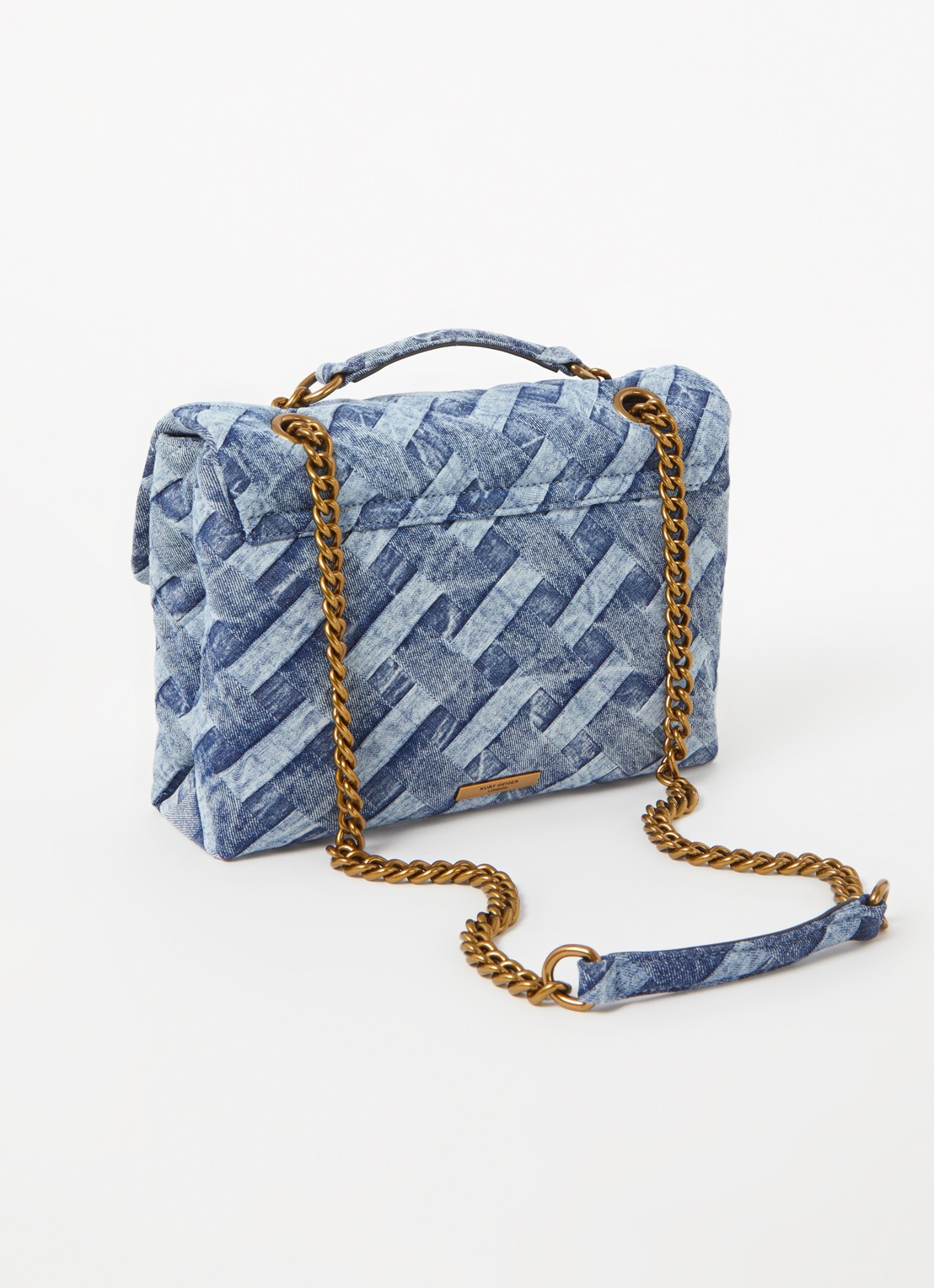 Kurt Geiger Kensington Large schoudertas van denim - achterkant 6 denim