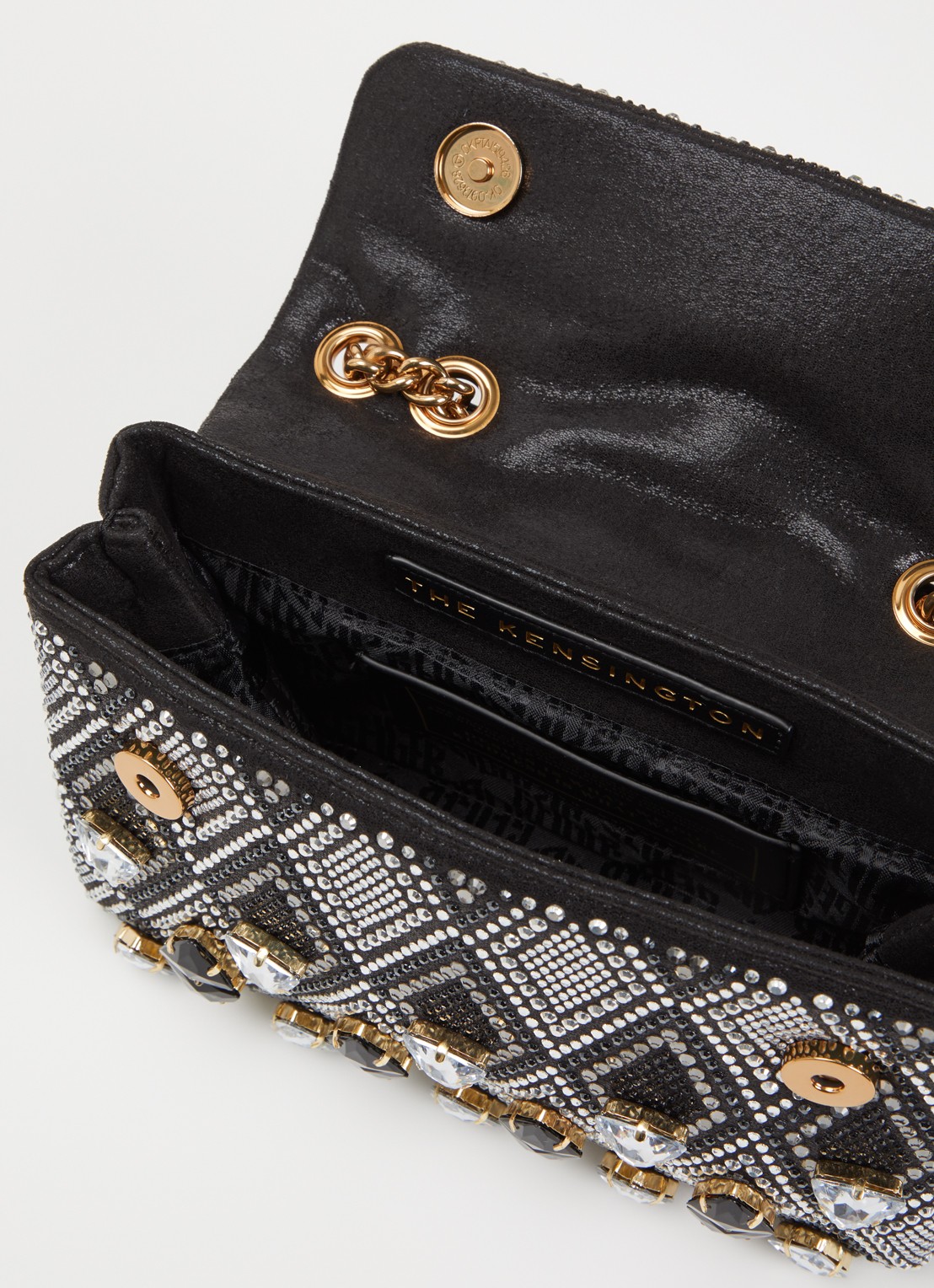 Kurt Geiger Kensington Medium schoudertas met verstelbare schouderriem - detail 2 zwart