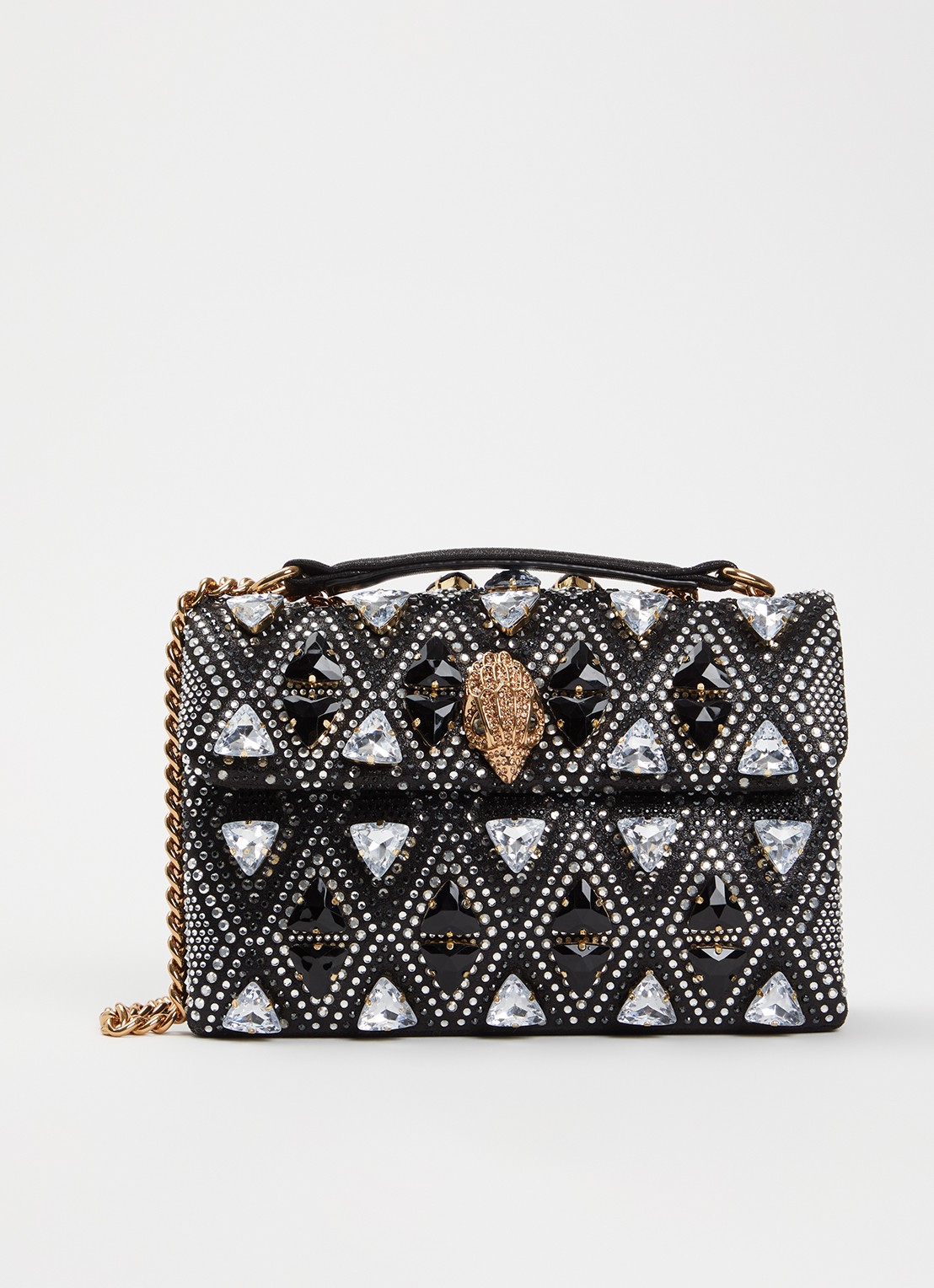 Kurt Geiger Kensington Medium schoudertas met verstelbare schouderriem - voorkant 5 zwart