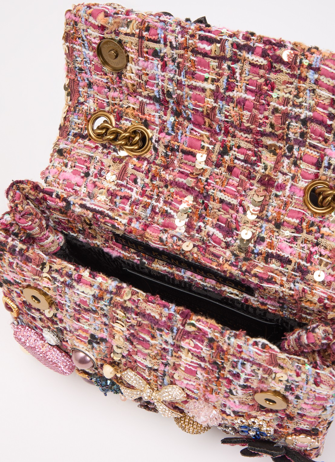 Kurt Geiger Kensington Medium schoudertas met verstelbare schouderriem - detail 3 roze