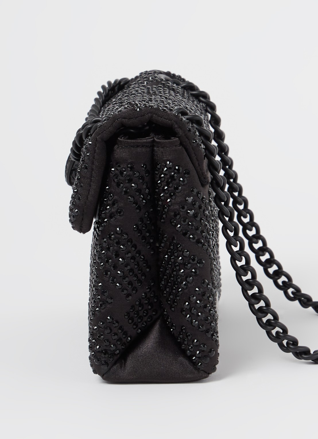 Kurt Geiger Kensington Mini schoudertas met strass - detail 2 zwart