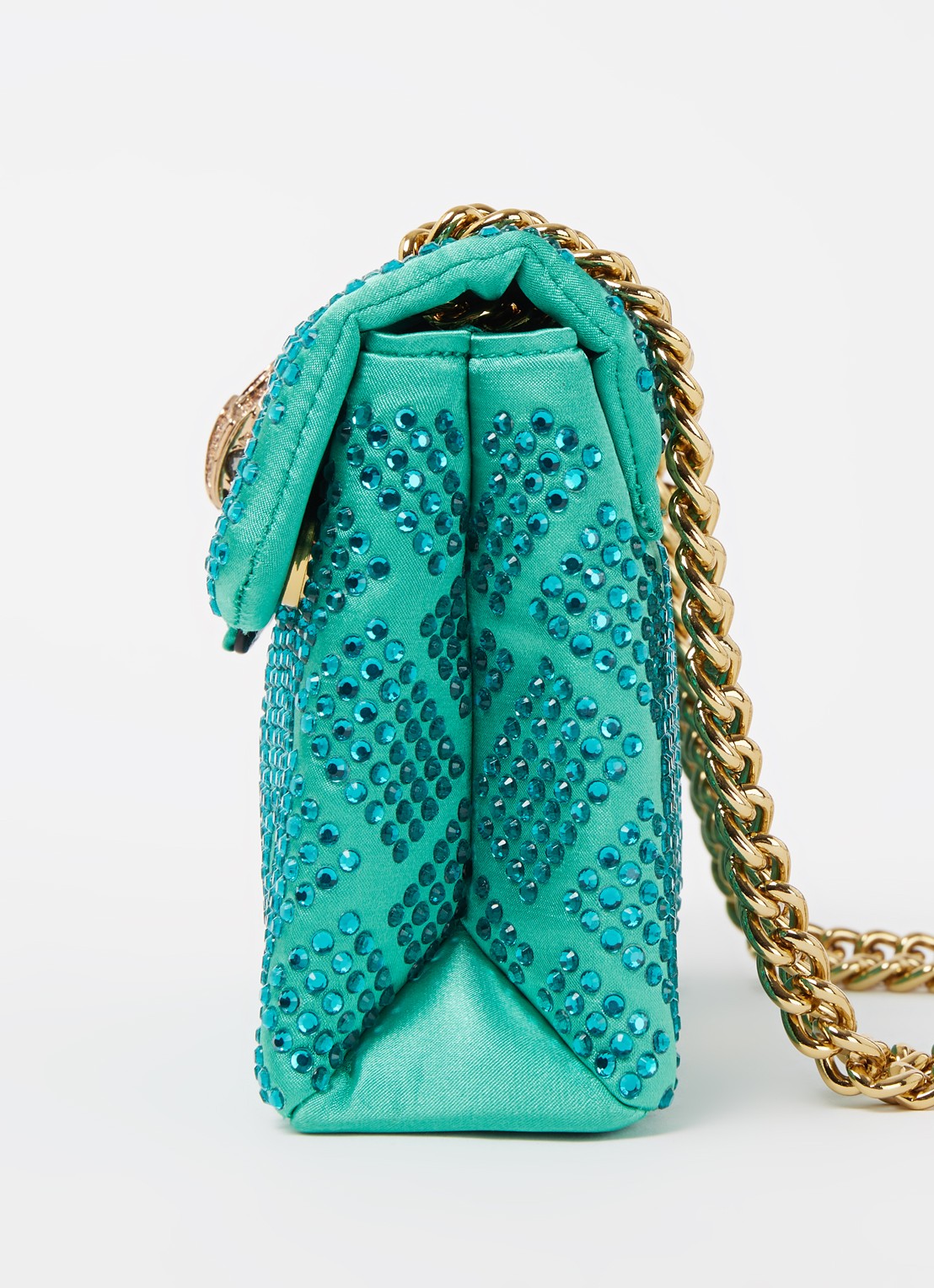 Kurt Geiger Kensington Mini schoudertas met strass - detail 5 groen