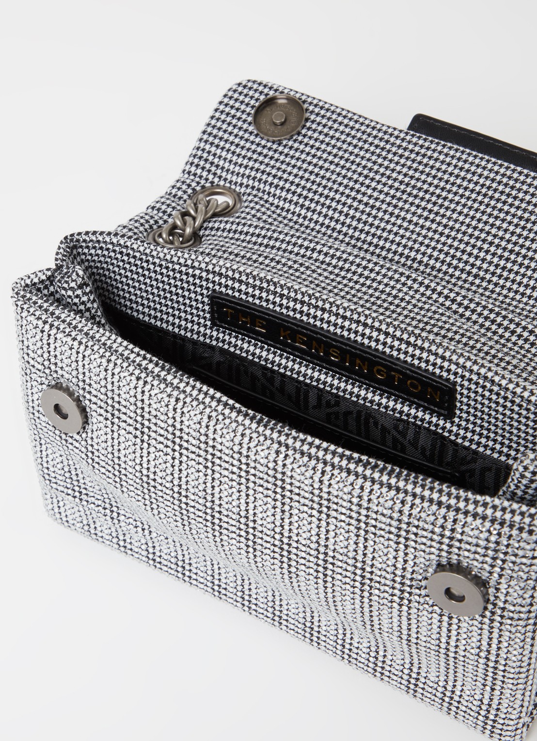 Kurt Geiger Kensington Mini schoudertas met strass - detail 2 zilver