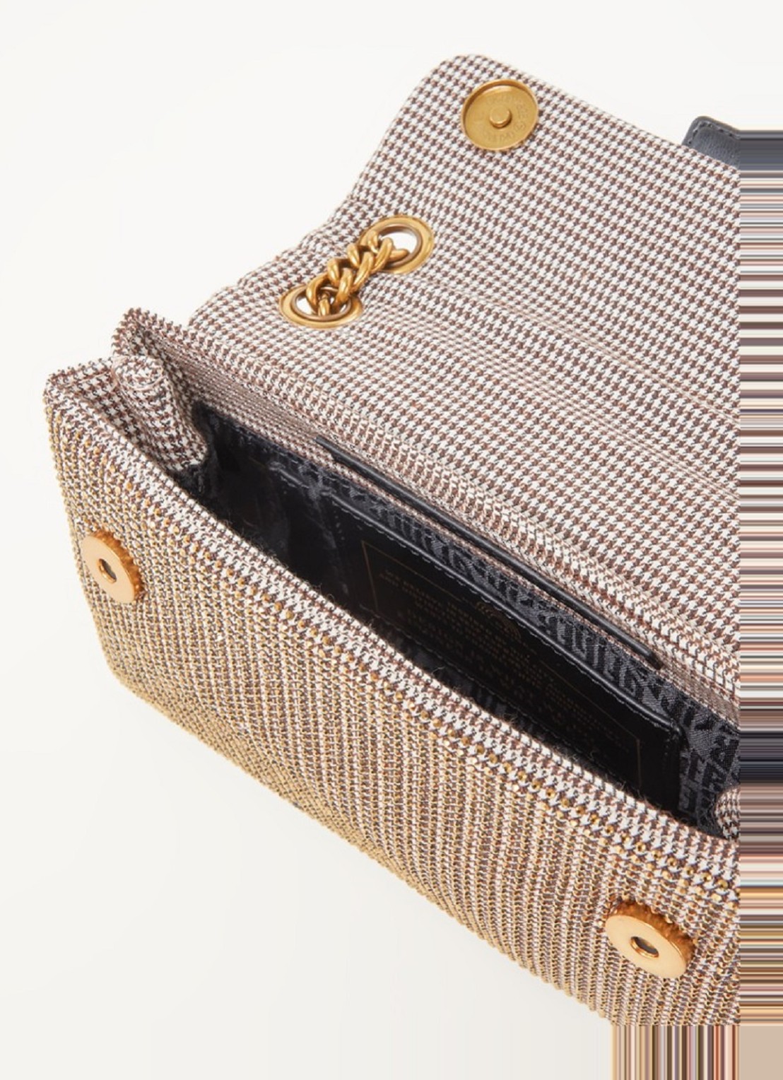 Kurt Geiger Kensington Mini schoudertas met strass - detail beige