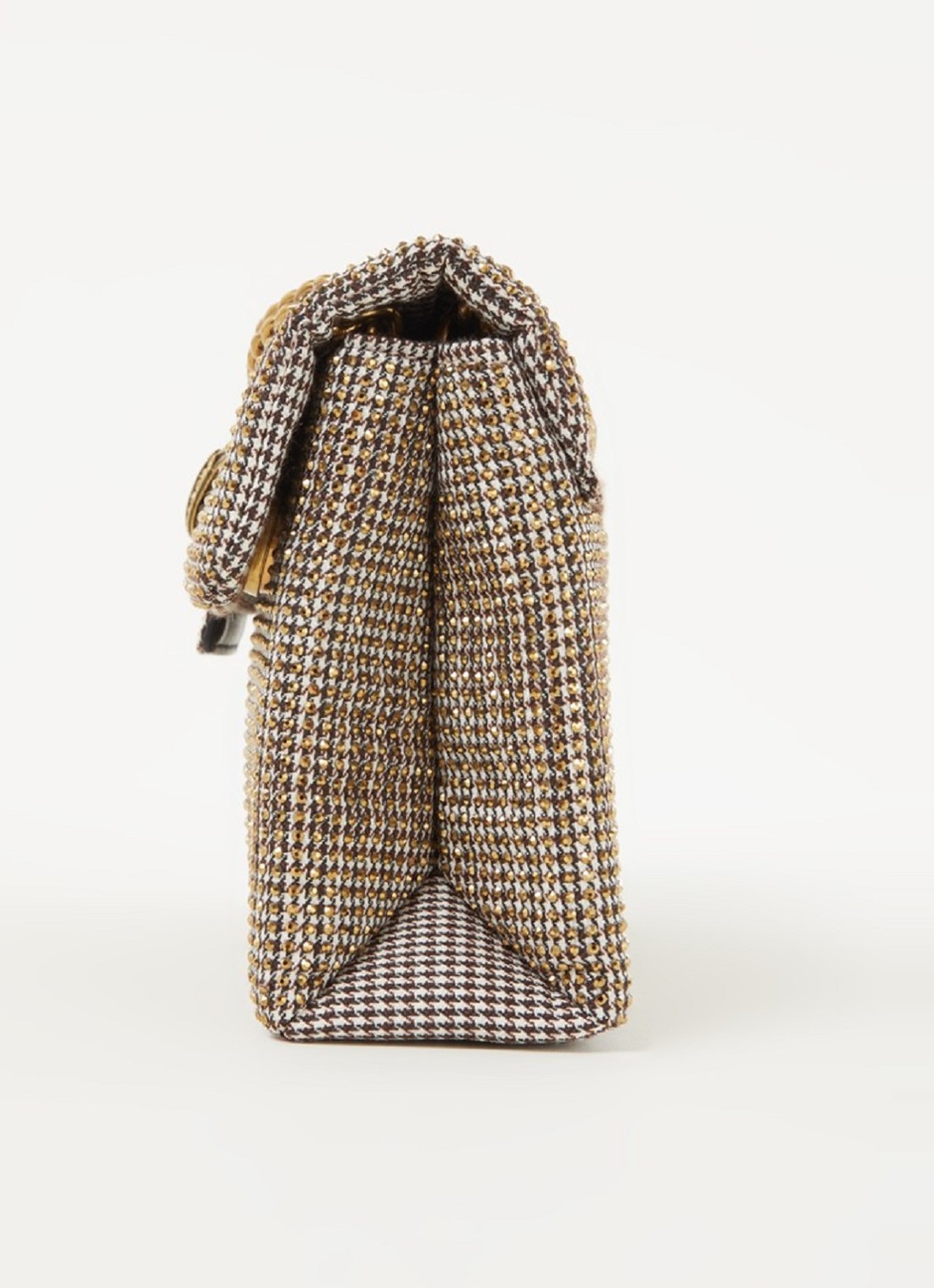 Kurt Geiger Kensington Mini schoudertas met strass - detail 2 beige