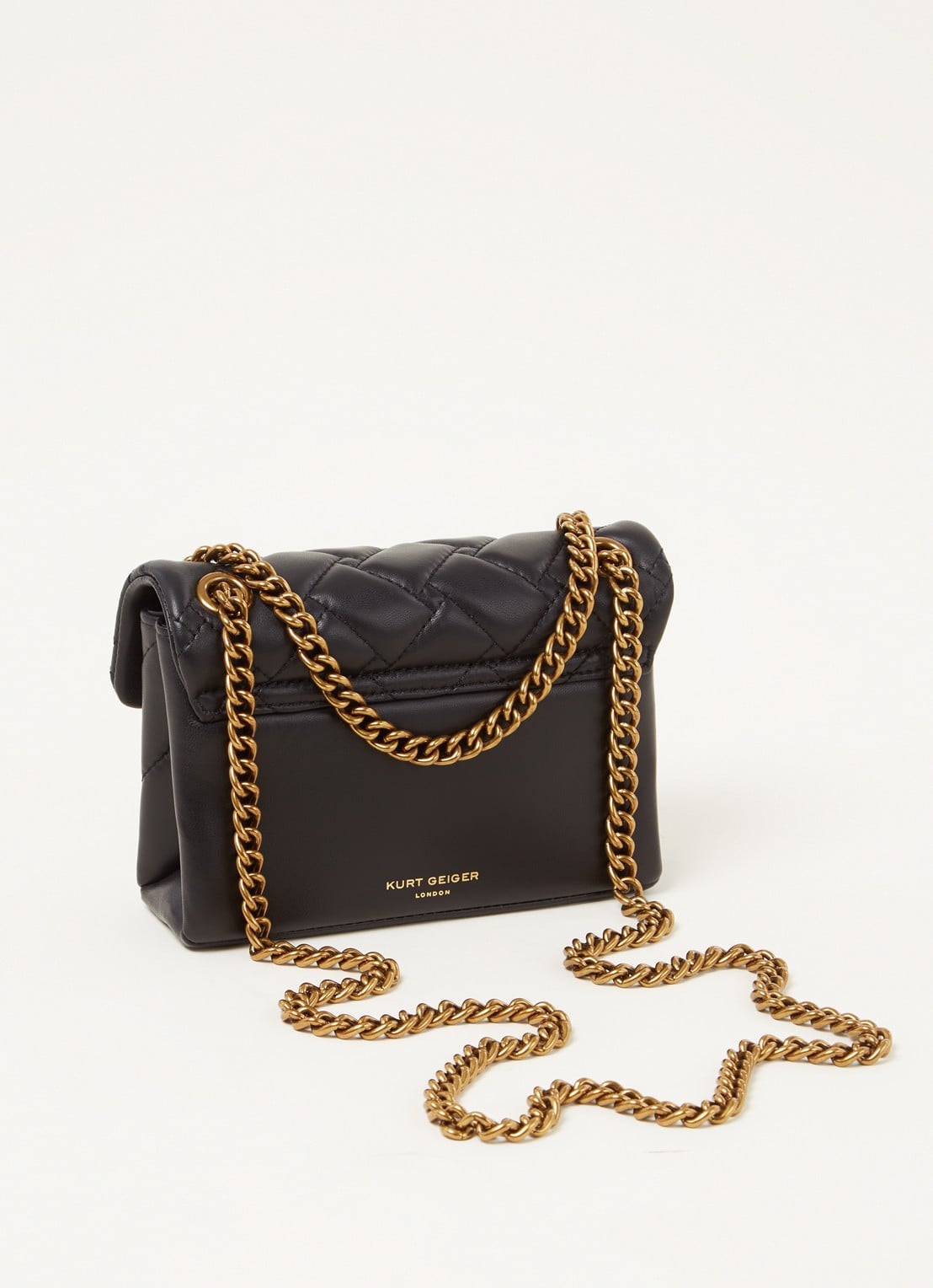 Kurt Geiger Kensington Mini schoudertas van leer - achterkant zwart