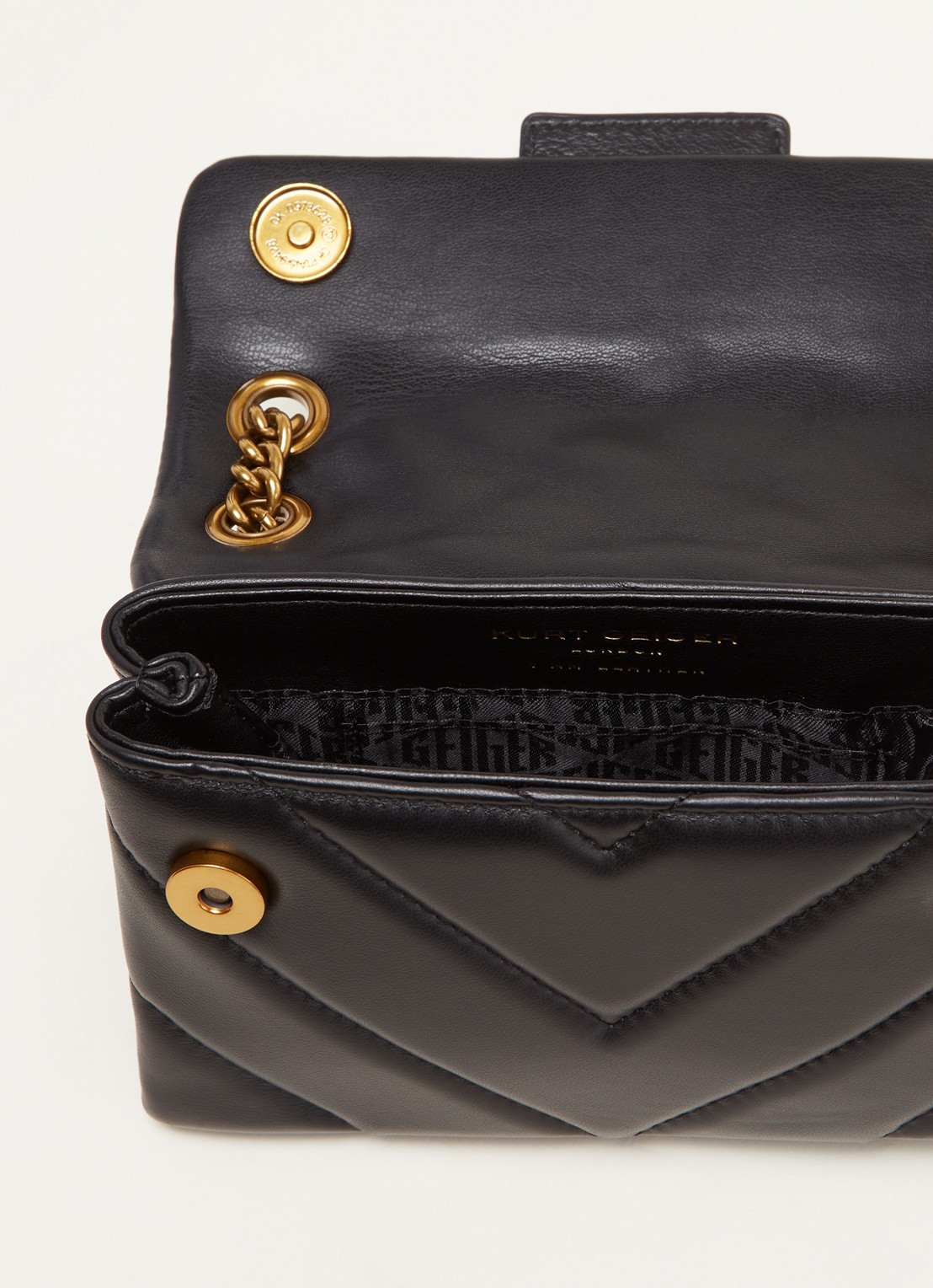 Kurt Geiger Kensington Mini schoudertas van leer - detail 5 zwart