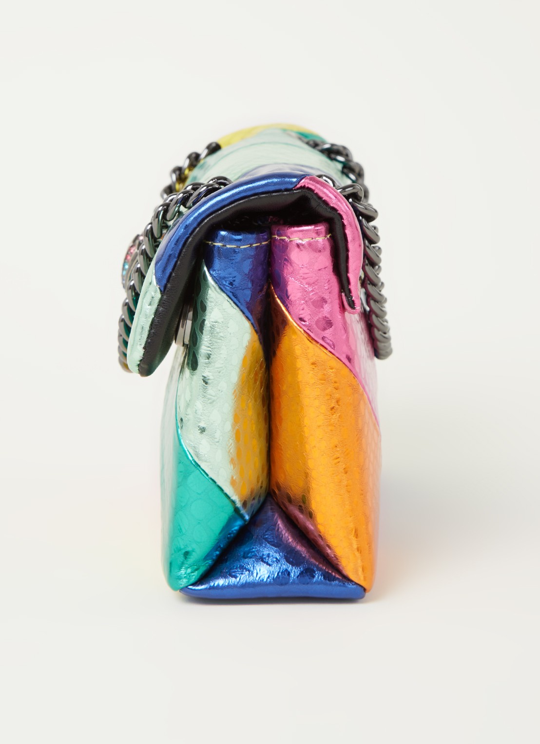 Kurt Geiger Kensington Mini X schoudertas van leer met metallic finish - detail 2 multicolor