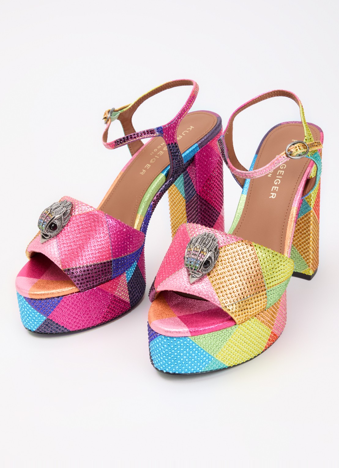 Kurt Geiger Kensington sandalette met strass  - detail 3 roze
