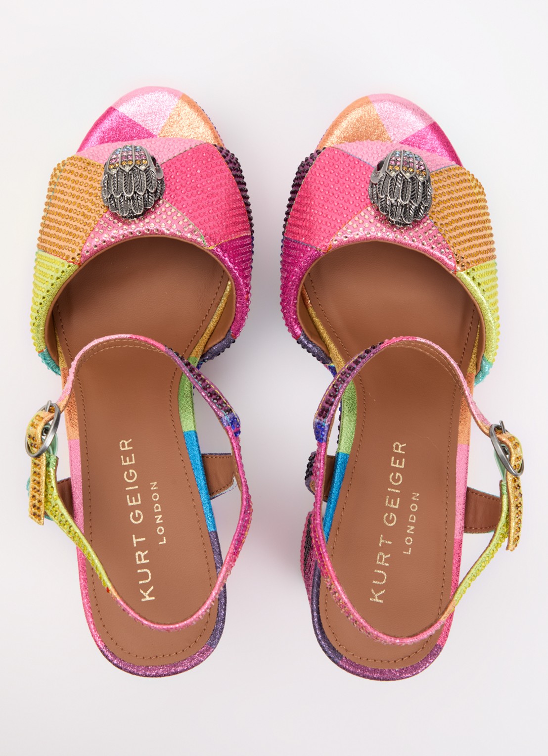 Kurt Geiger Kensington sandalette met strass  - detail 4 roze