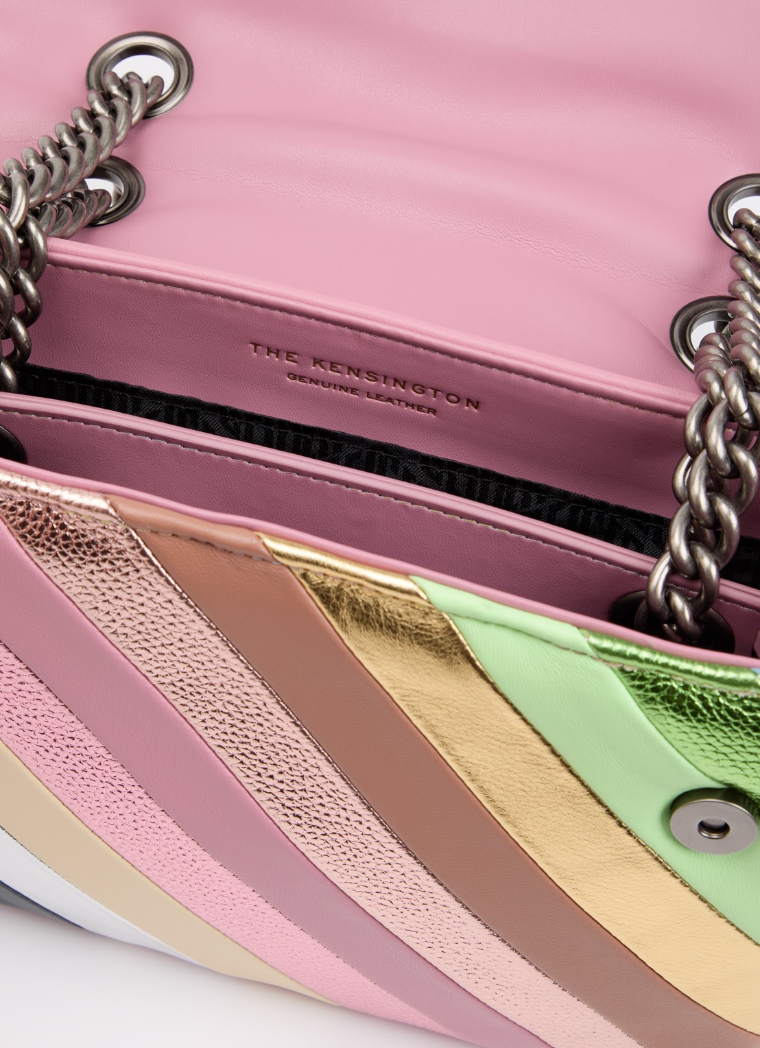 Kurt Geiger Kensington schoudertas L van leer met verstelbare schouderriem - detail 2 multicolor