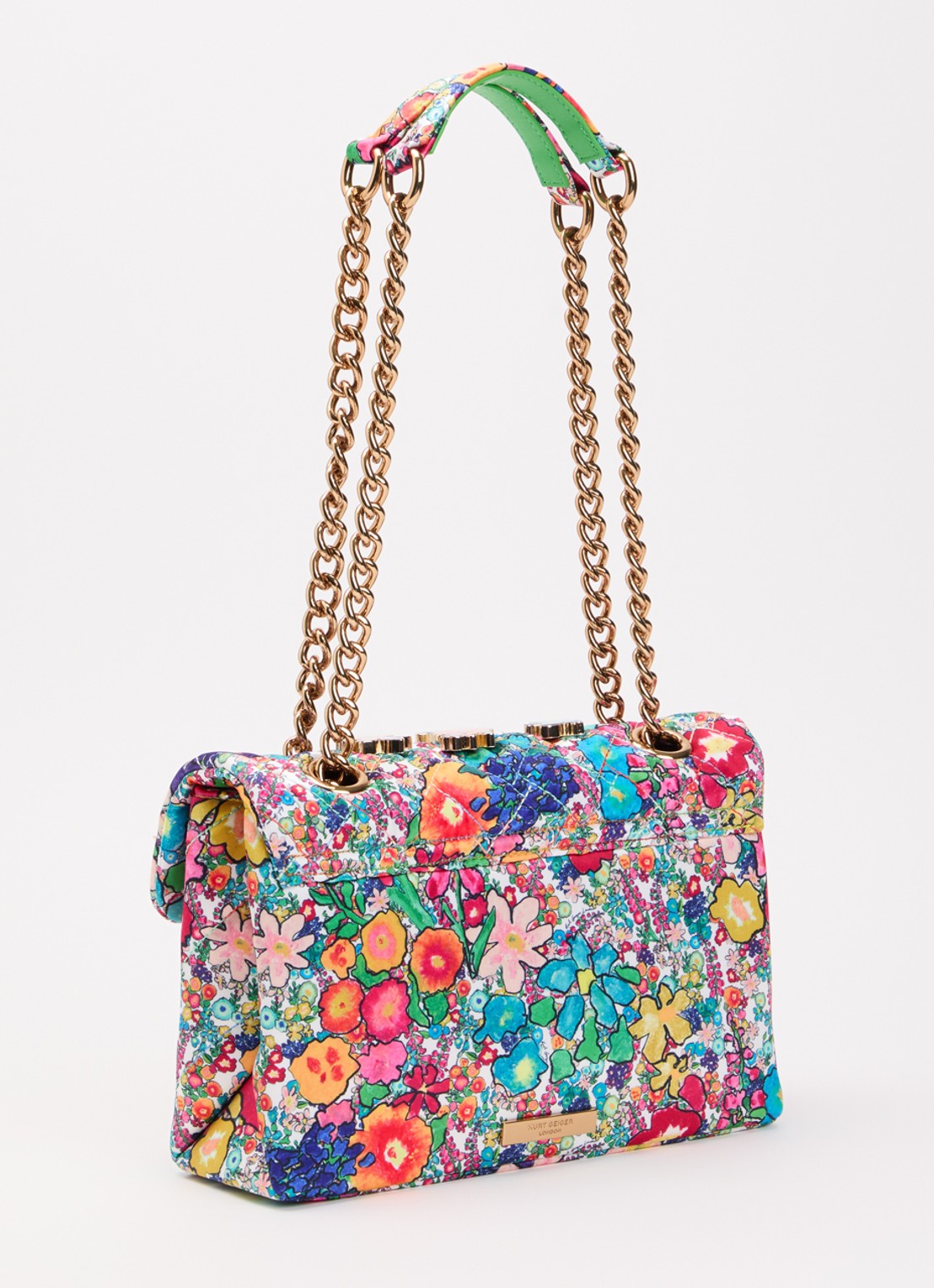 Kurt Geiger Kensington schoudertas met bloemenprint - achterkant 5 multicolor