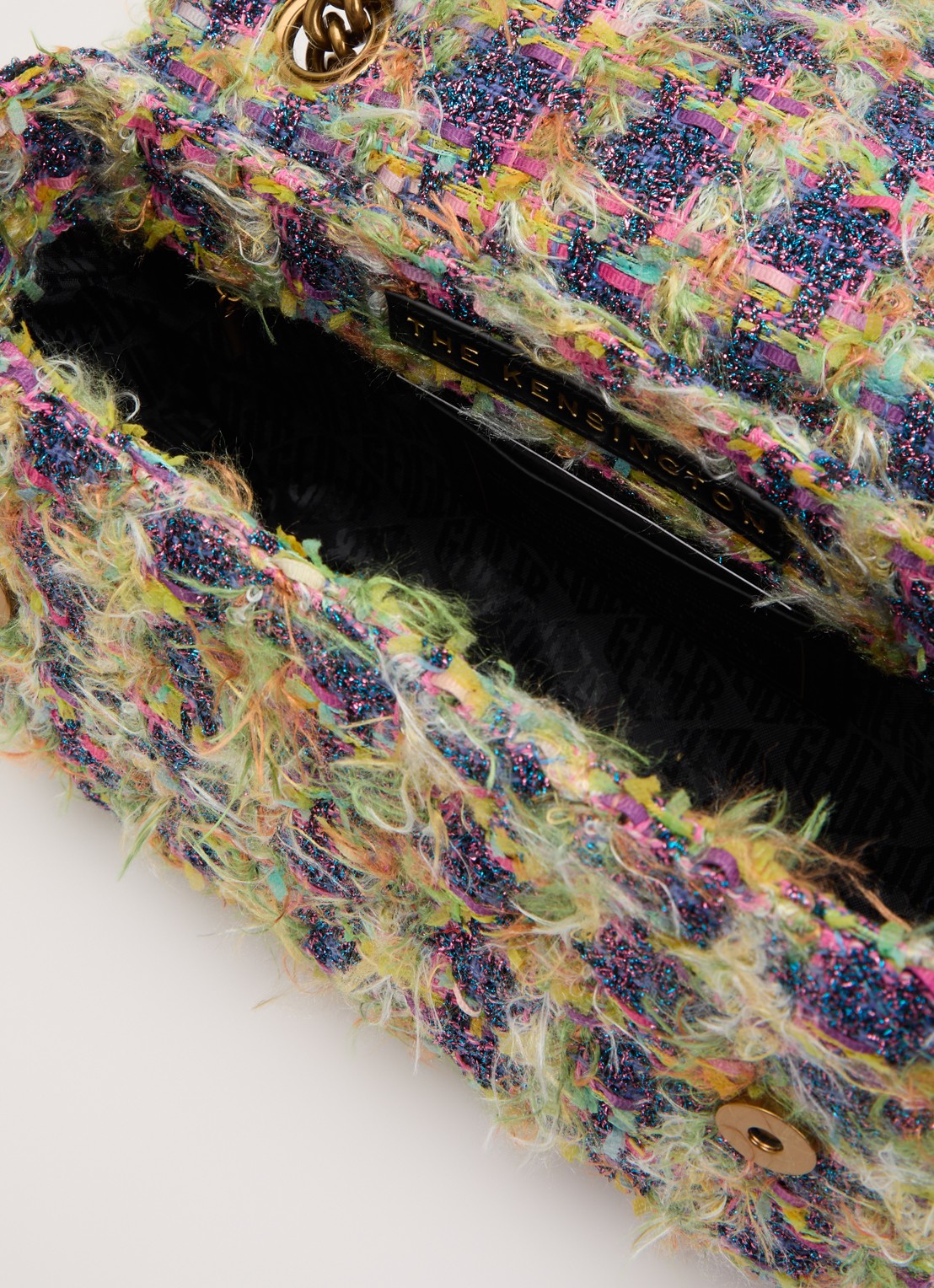 Kurt Geiger Kensington schoudertas met tweed-look en strass - detail 4 multicolor