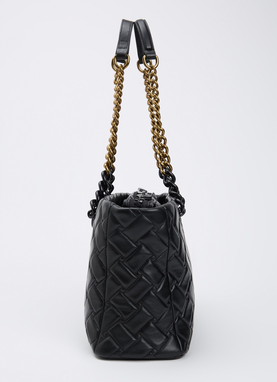Kurt Geiger Kensington schoudertas van leer met quiltpatroon - detail 3 zwart