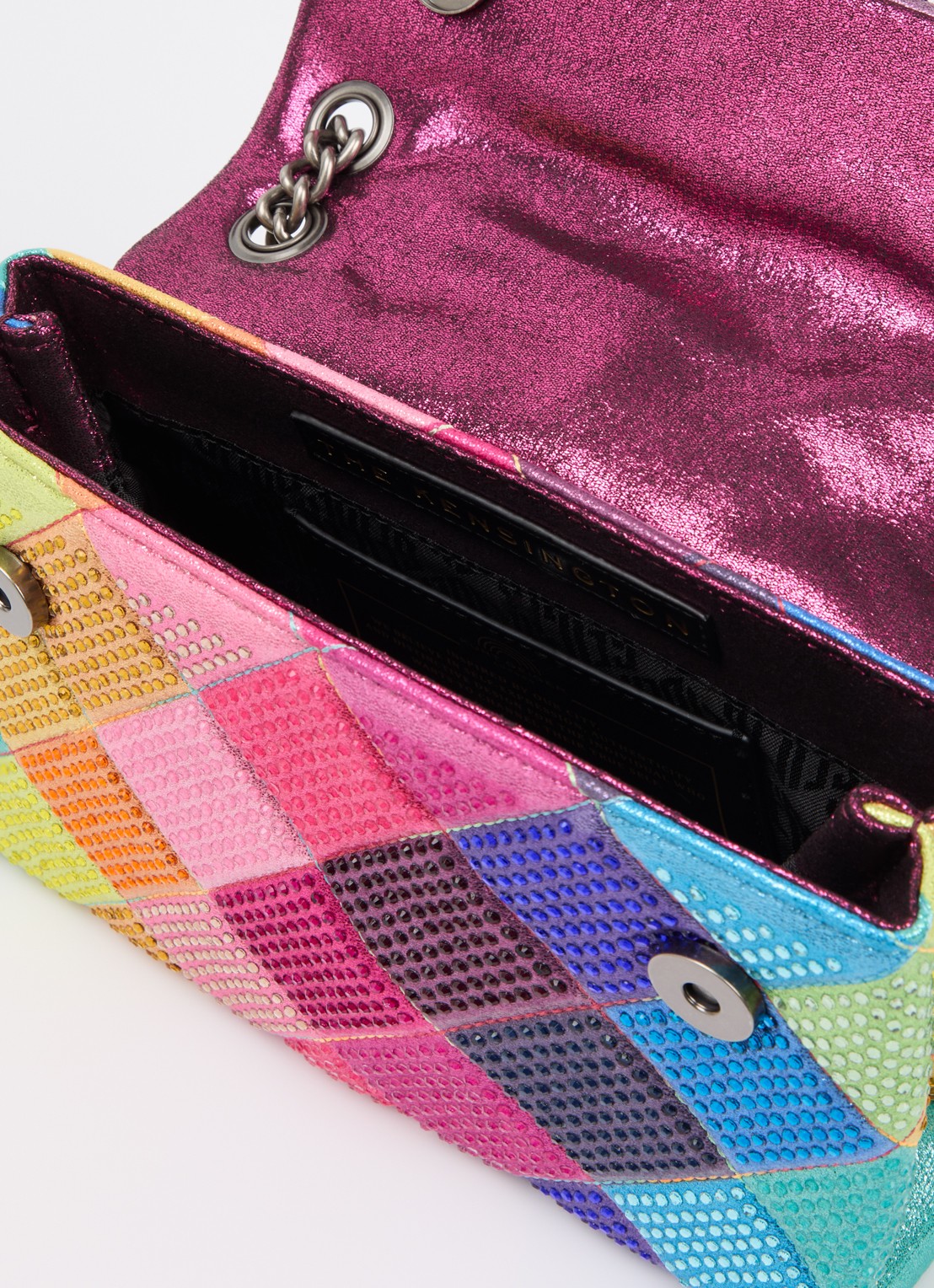 Kurt Geiger Kensington schoudertas van leer met strass - detail 5 multicolor