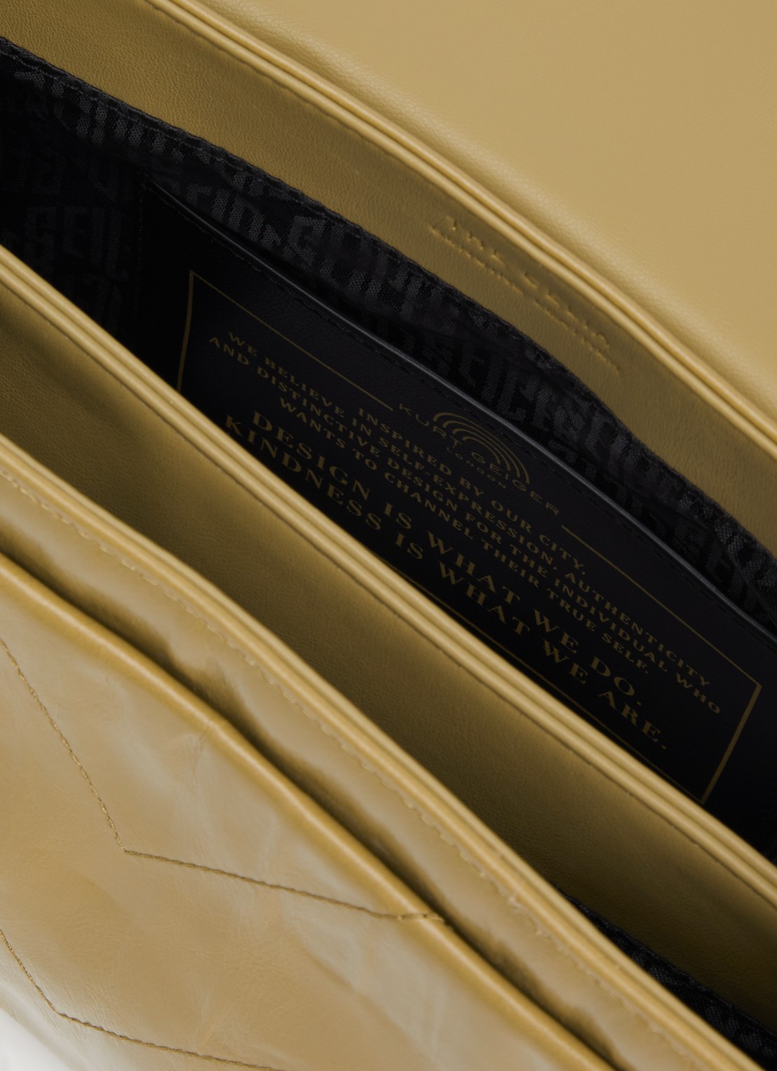 Kurt Geiger Kensington schoudertas van leer - detail 3 mosgroen