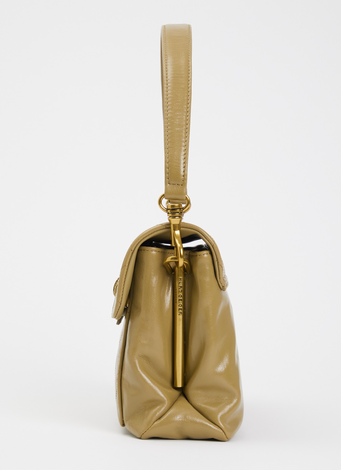 Kurt Geiger Kensington schoudertas van leer - detail 4 mosgroen