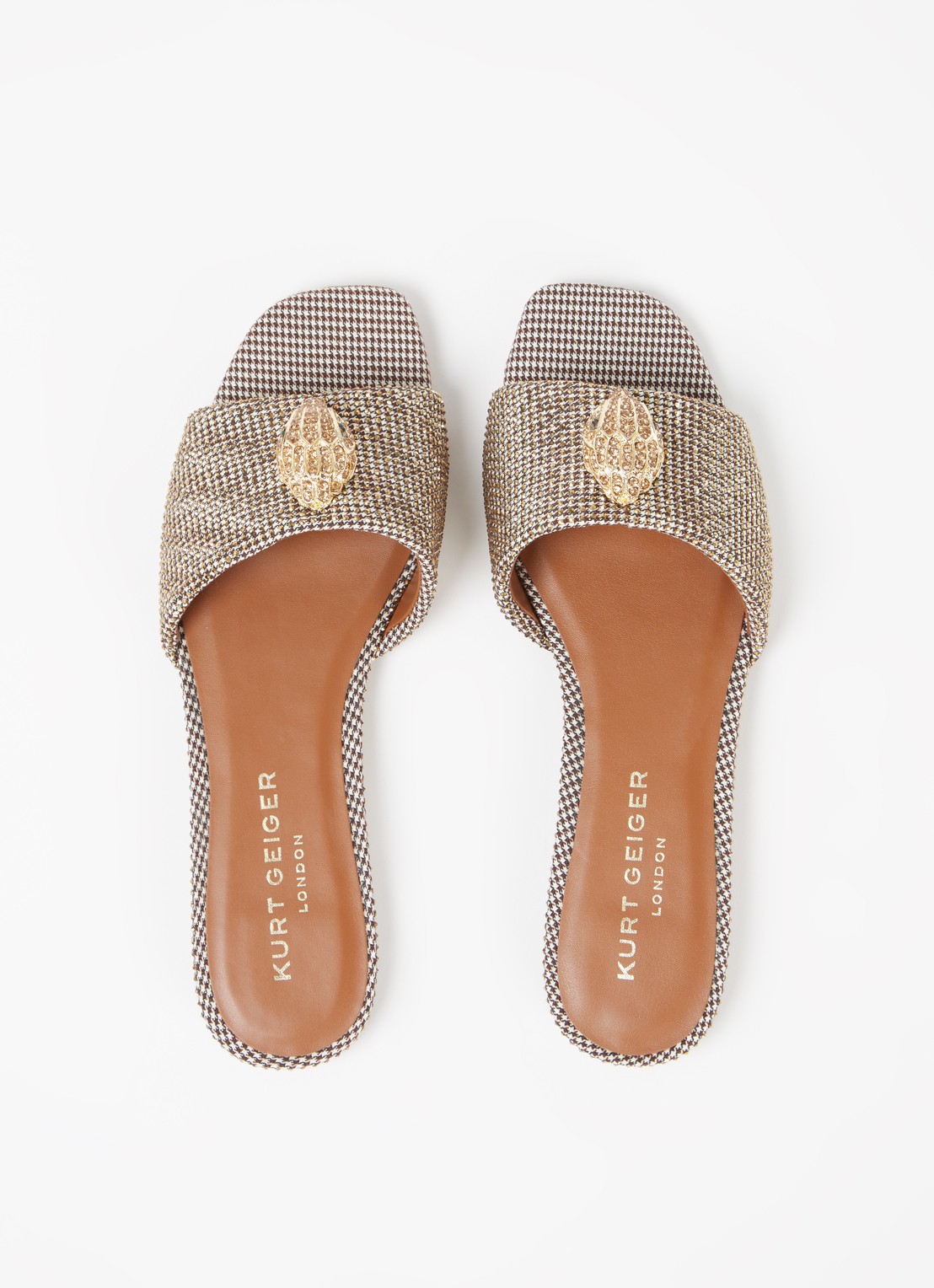 Kurt Geiger Kensington slipper met strass - detail 4 beige