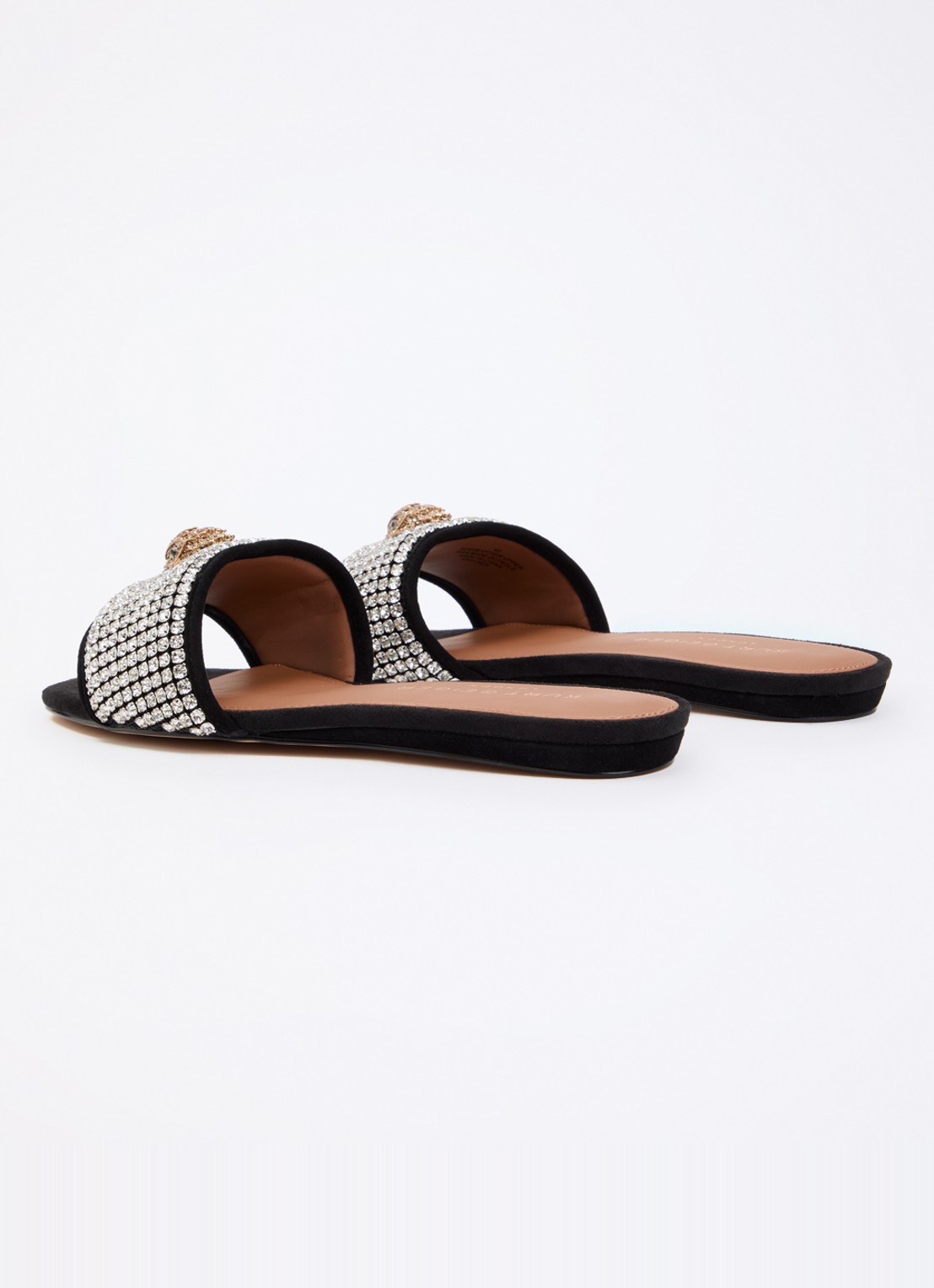 Kurt Geiger Kensington slipper met strass - achterkant 5 zwart