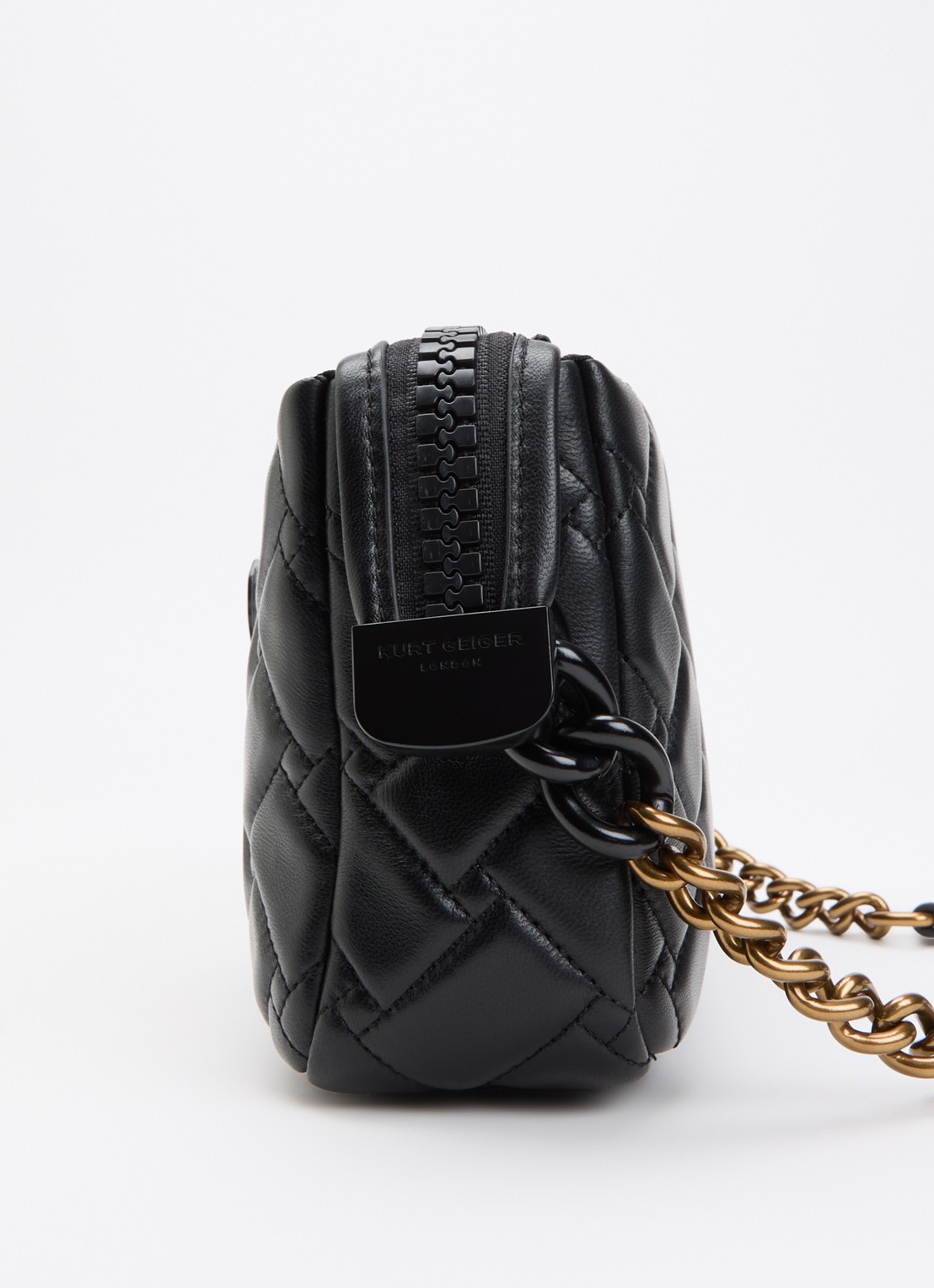 Kurt Geiger Kensington Xbody schoudertas van leer - detail 4 zwart