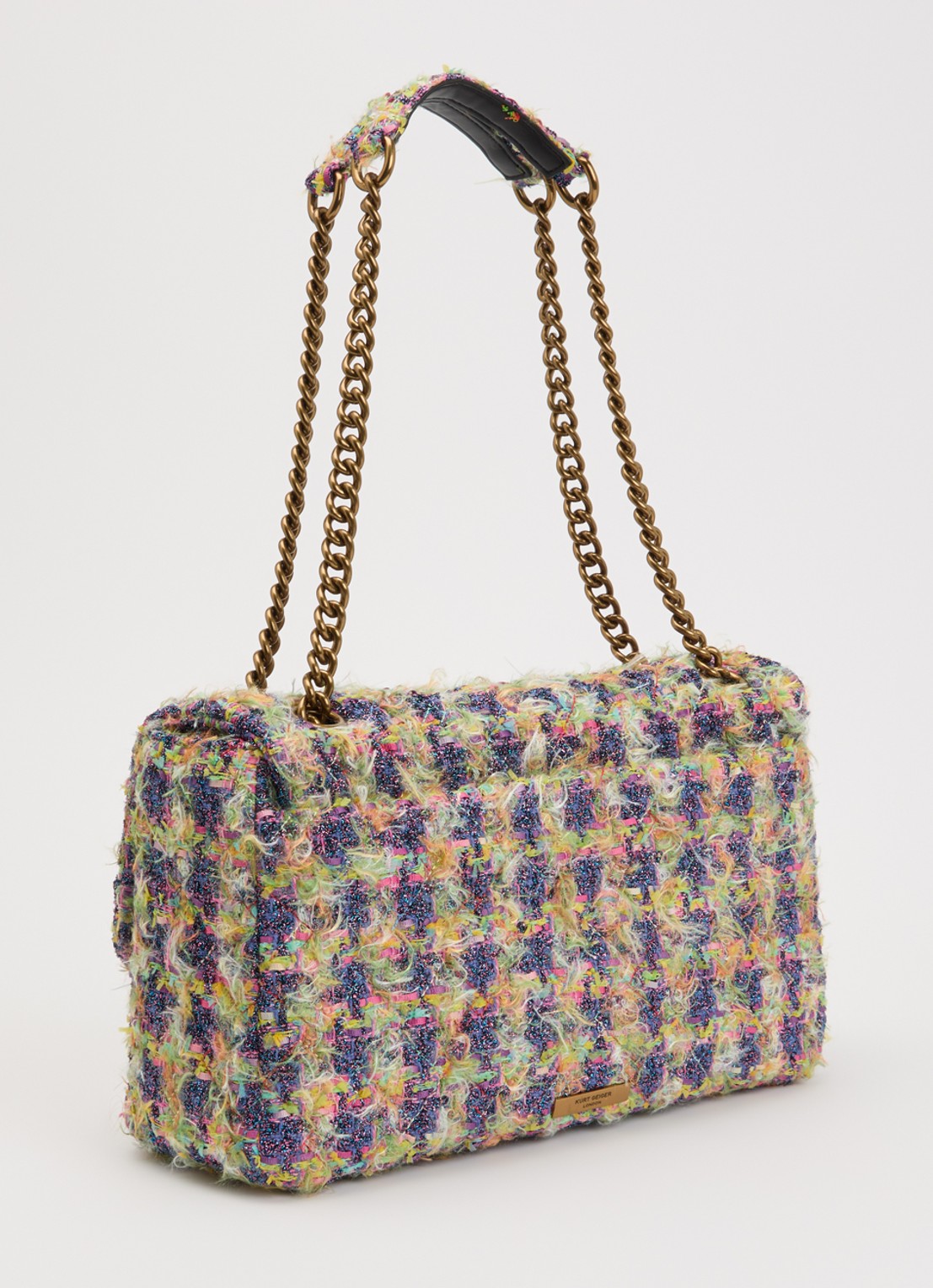 Kurt Geiger Kensington XXL schoudertas met tweed-look - achterkant 5 multicolor