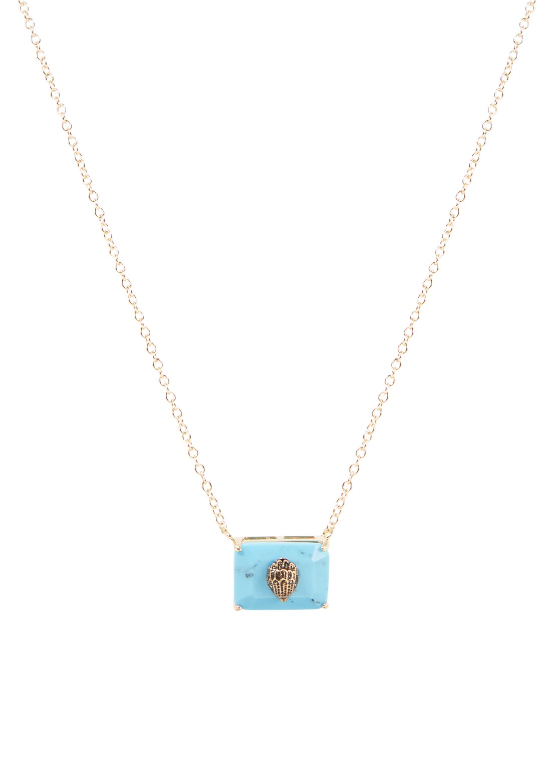 Kurt Geiger Ketting met hanger - voorkant 4 turquoise