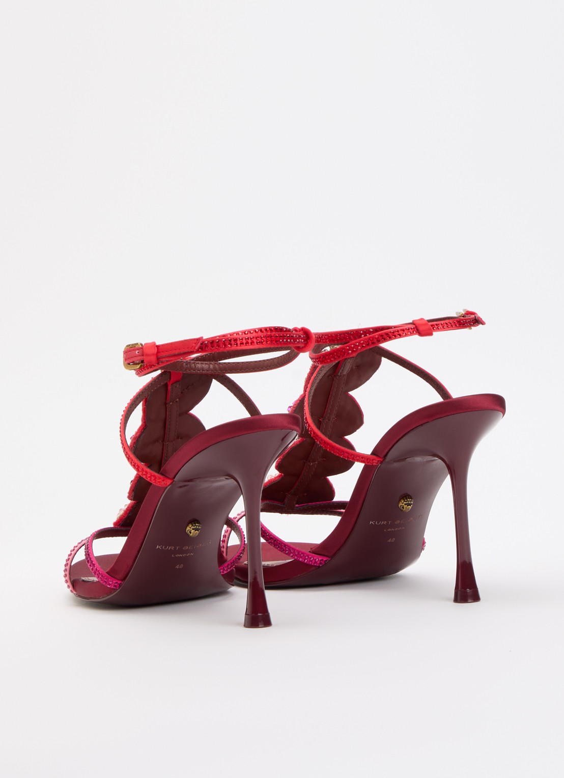 Kurt Geiger Kiss pump met strass - achterkant 2 rood