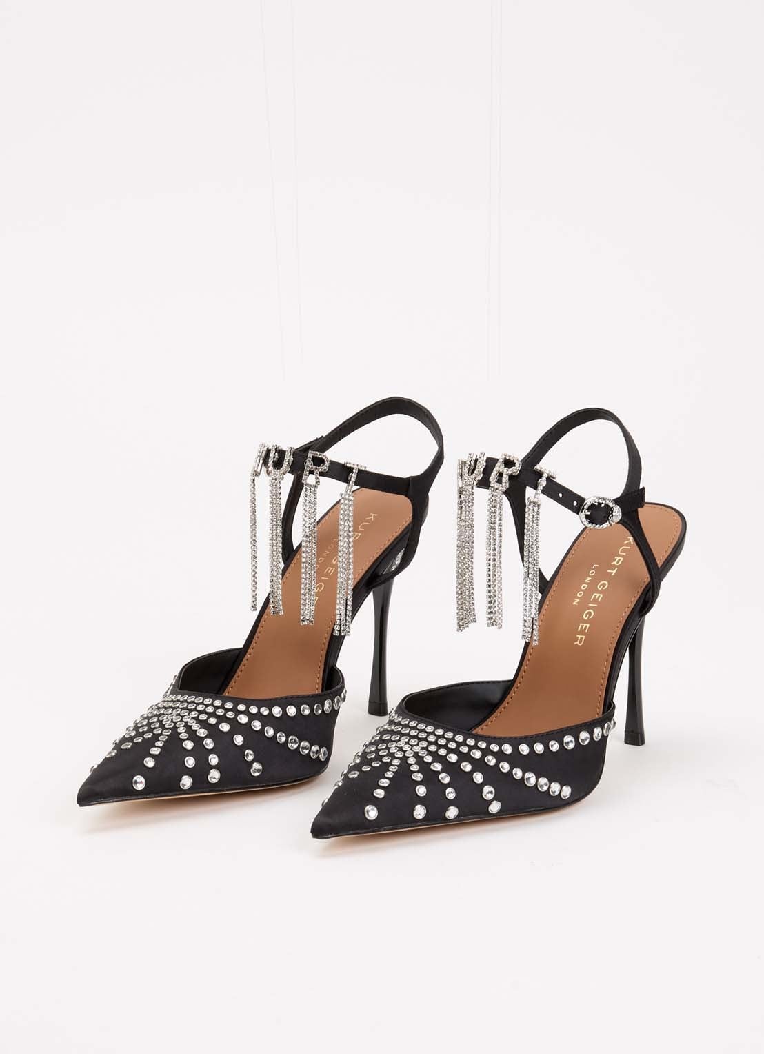 Kurt Geiger Kurt sandalette met strass - detail 2 zwart