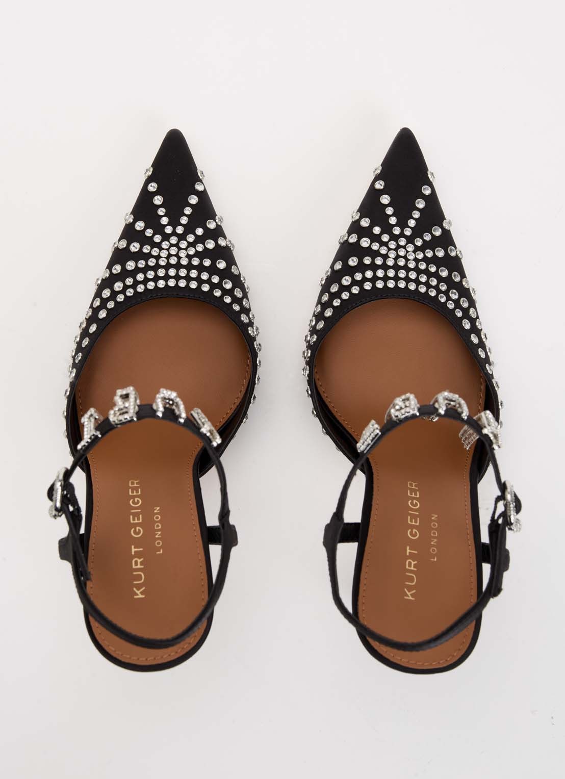 Kurt Geiger Kurt sandalette met strass - detail 3 zwart