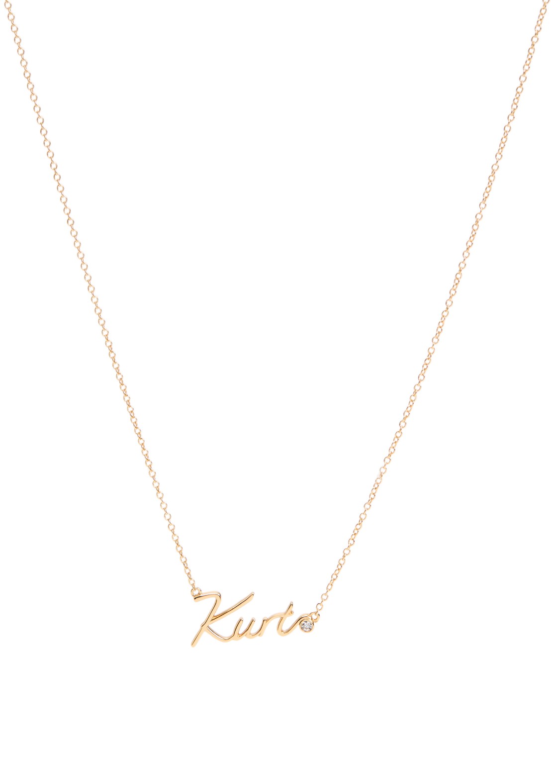 Kurt Geiger Kurt Script ketting met kristal • Goud • de Bijenkorf