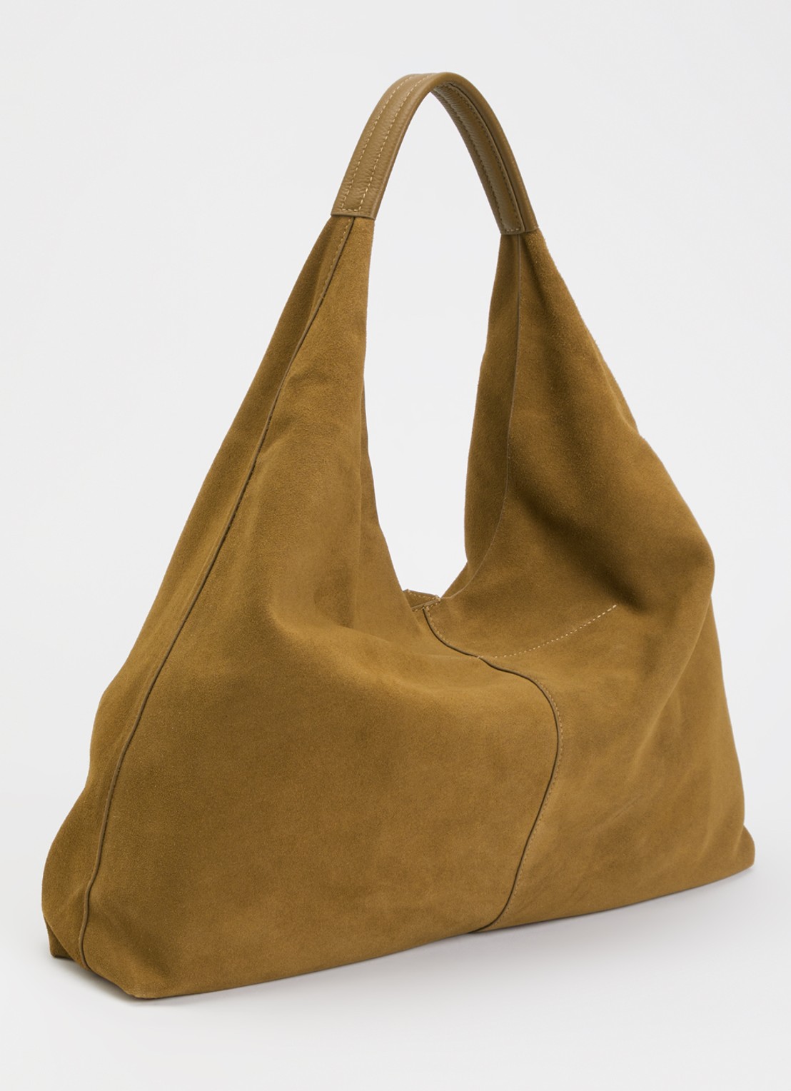 Kurt Geiger Large Chelsea Slouch schoudertas van suède - achterkant 5 cognac