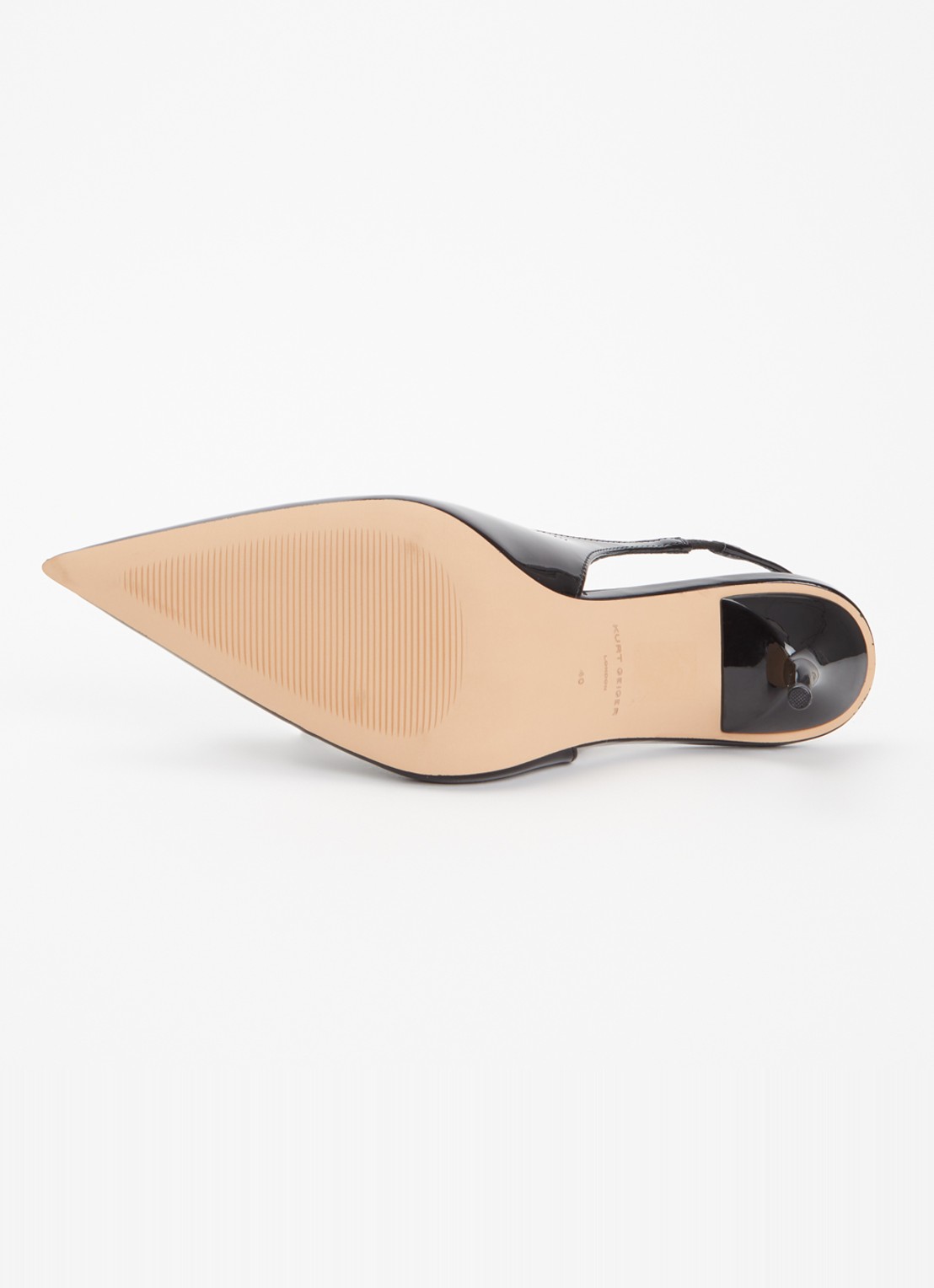 Kurt Geiger Large Eagle slingback van leer - detail 3 zwart