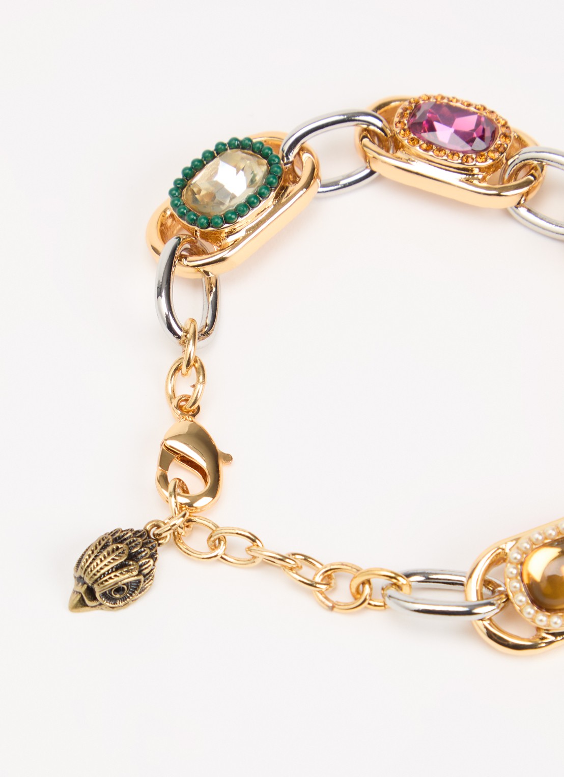 Kurt Geiger Large Sloane armband met kristal - detail goud