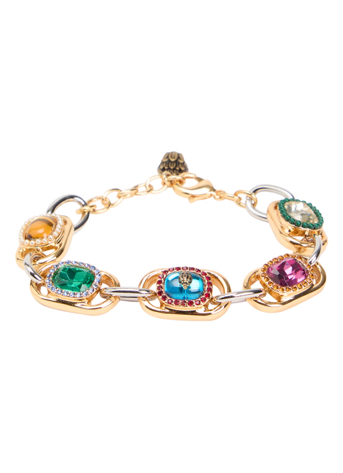 Kurt Geiger Large Sloane armband met kristal - voorkant 2 goud