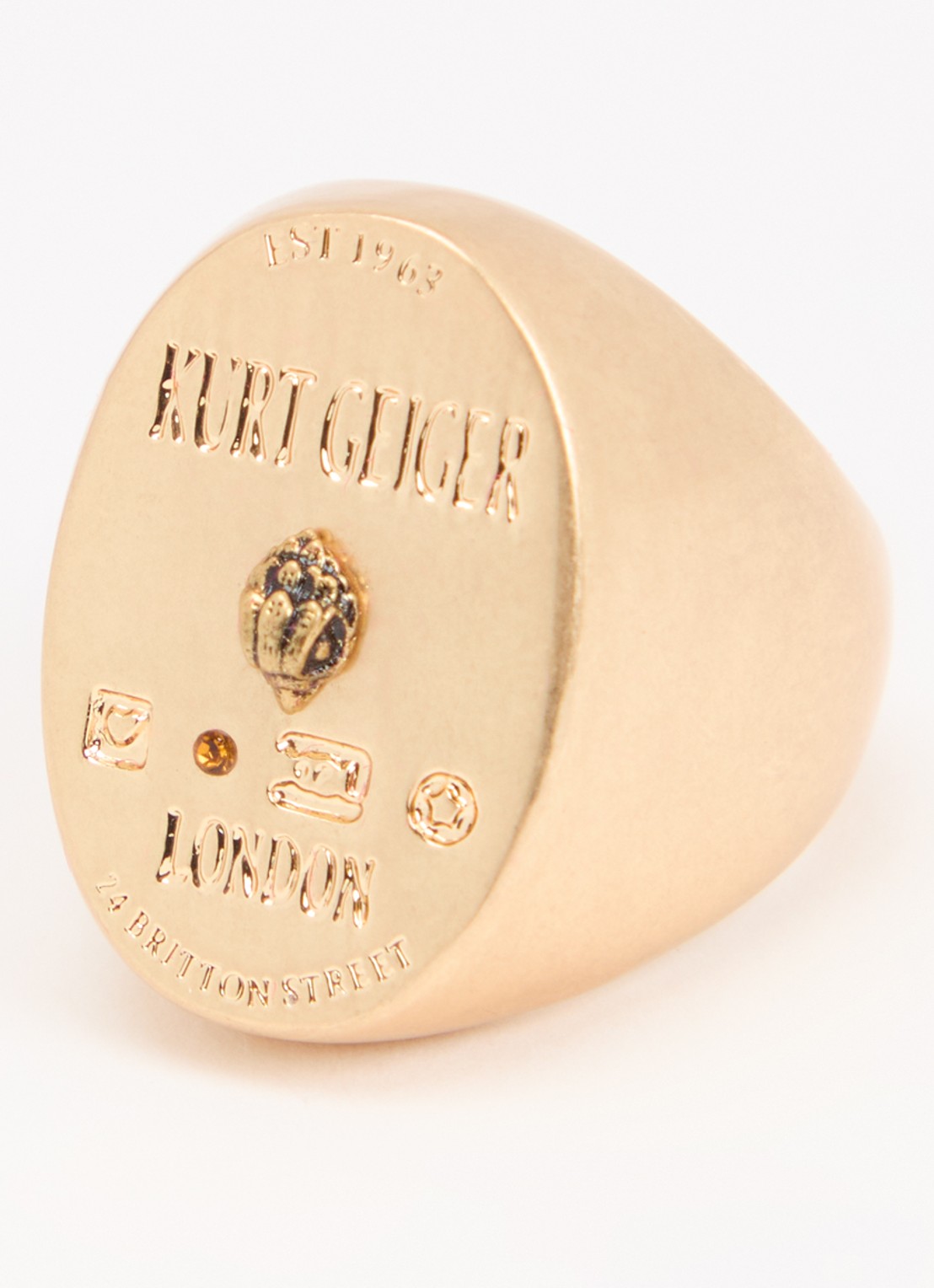 Kurt Geiger London ring  - detail goud