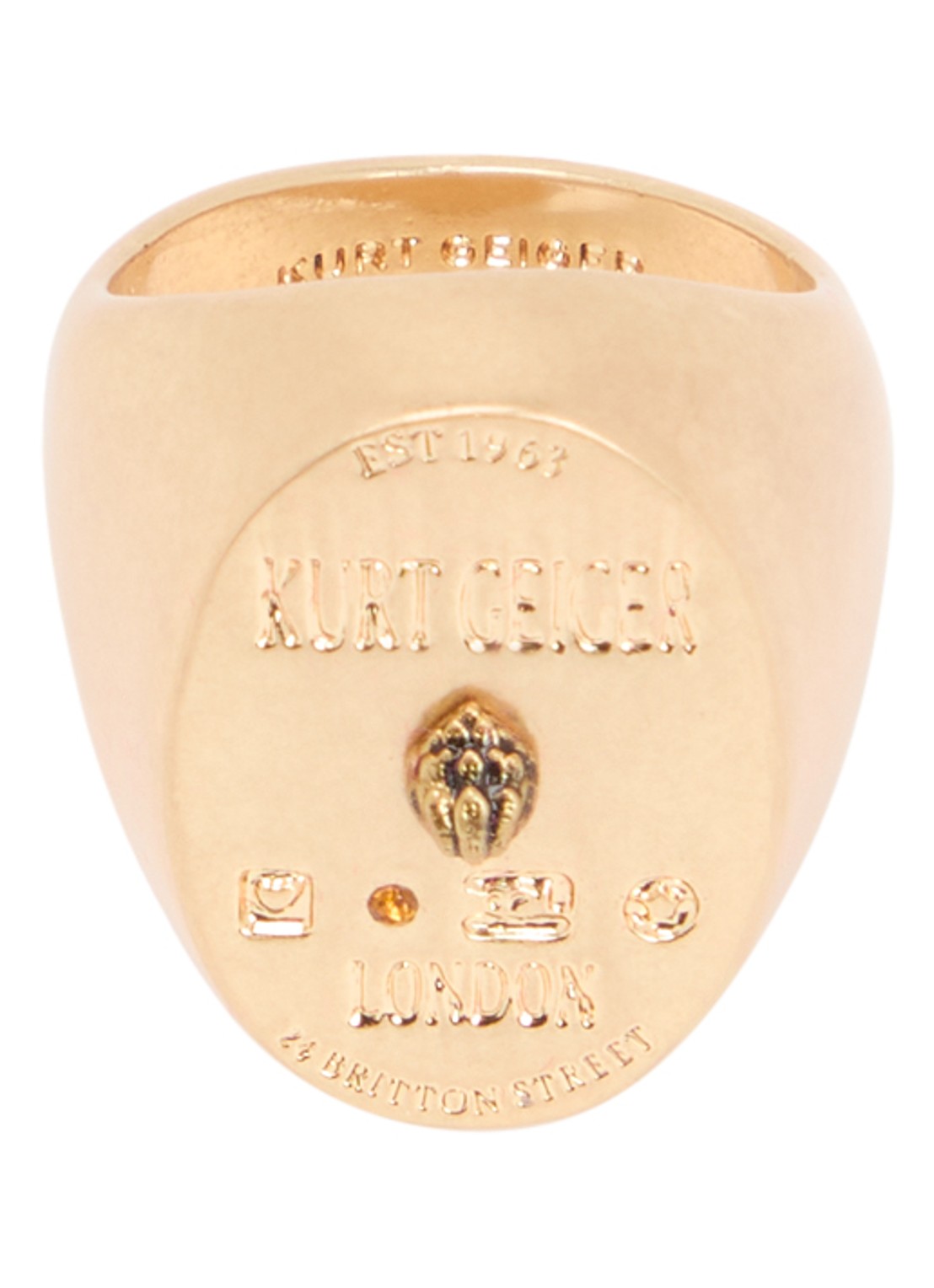 Kurt Geiger London ring  - voorkant 3 goud