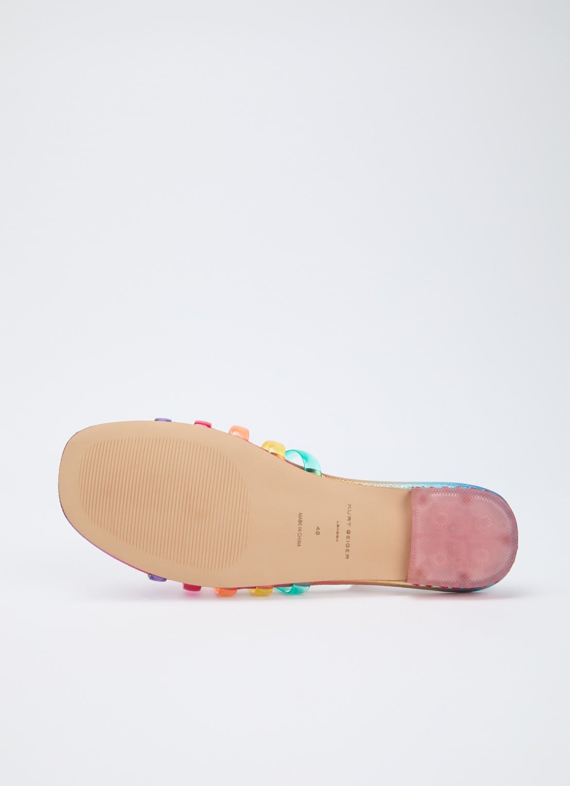 Kurt Geiger Maddison slipper met metallic finish en strass - detail 3 paars