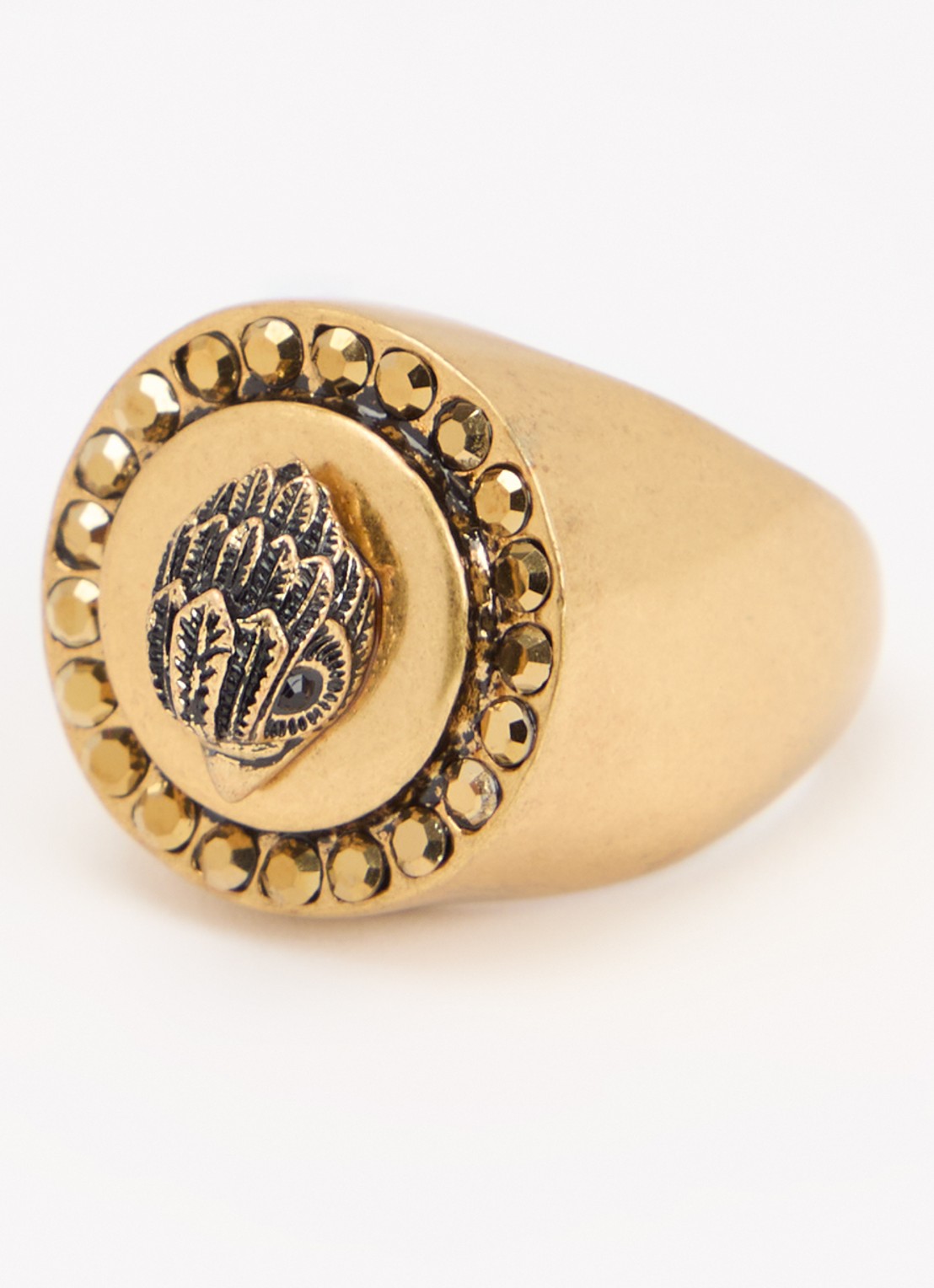 Kurt Geiger Mansion ring met kristal - detail goud