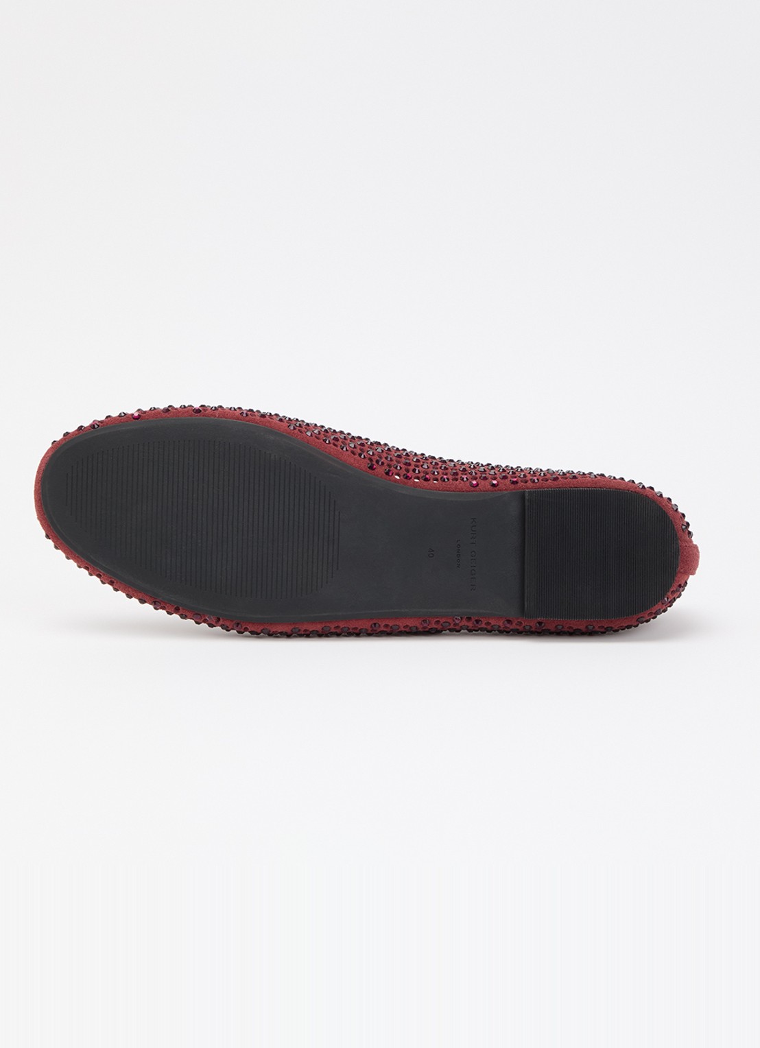 Kurt Geiger Mayfair ballerina met strass - detail 4 bordeauxrood